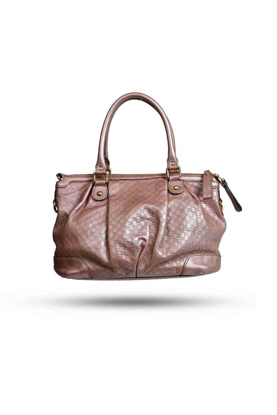 Gucci Metallic Micro Guccisima Leather