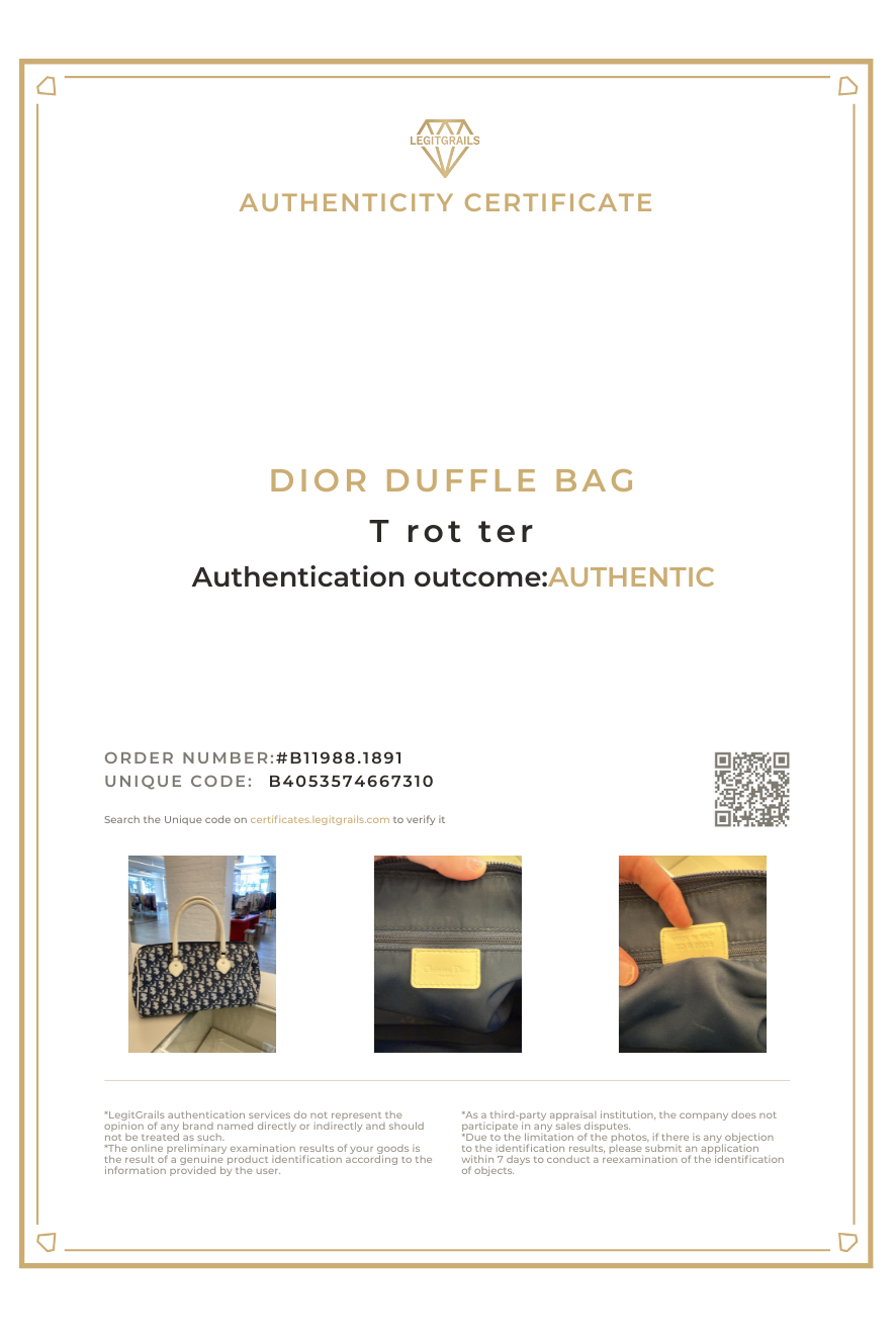 Dior Diorissimo Trotter Bowler