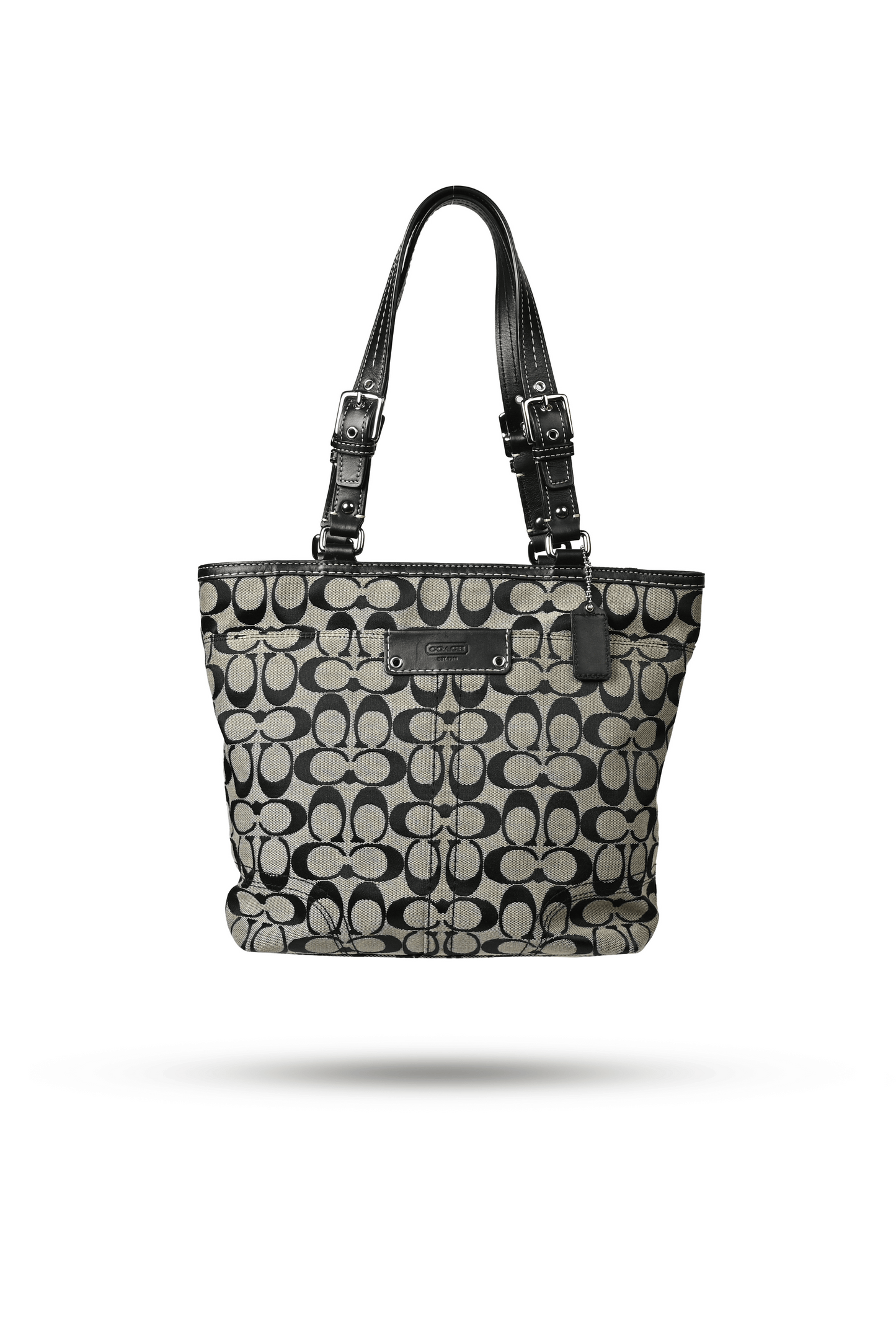 Coach Signature Black Canvas Tote Bag
