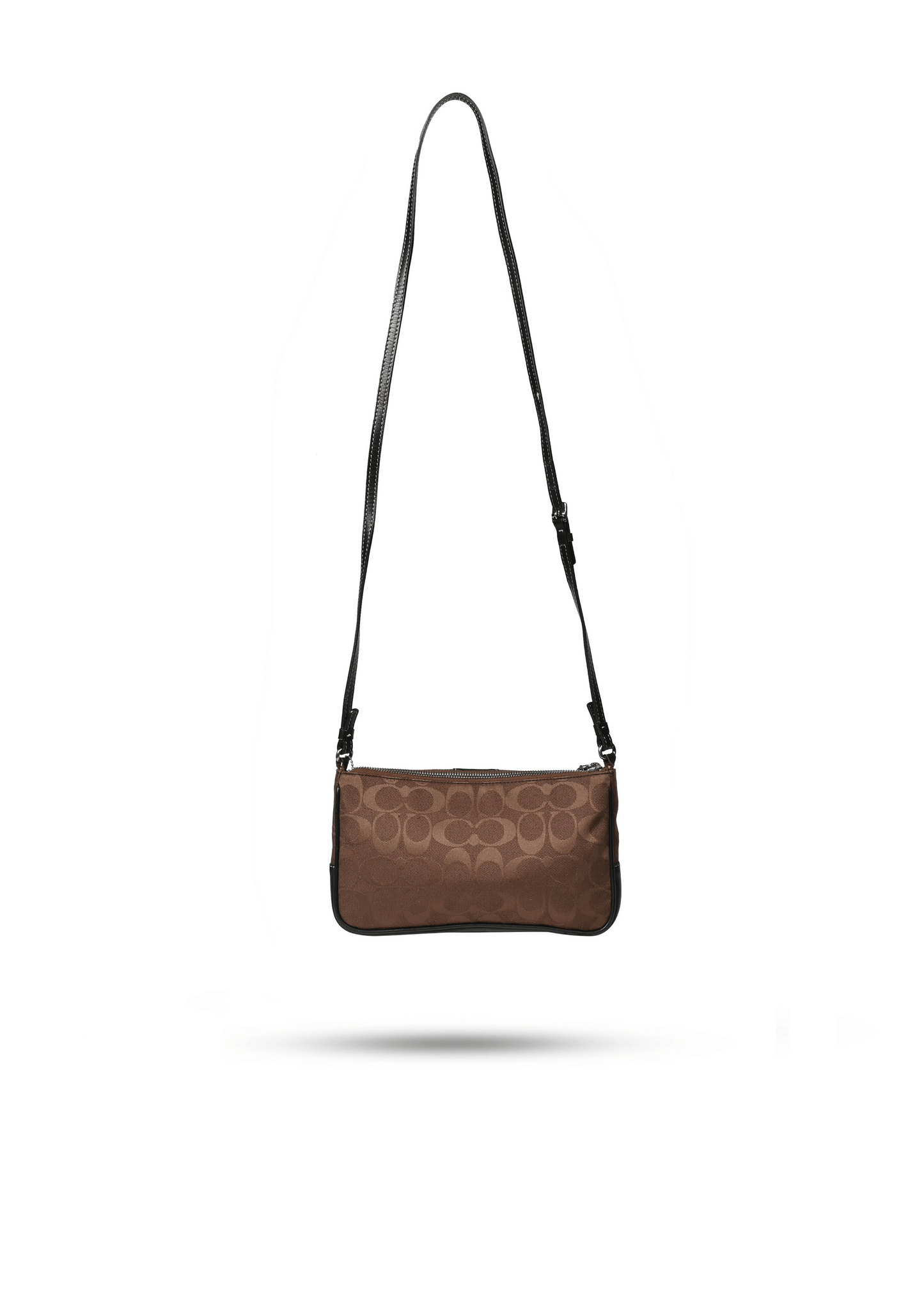 Coach Slim Monogram Brown Crossbody Bag