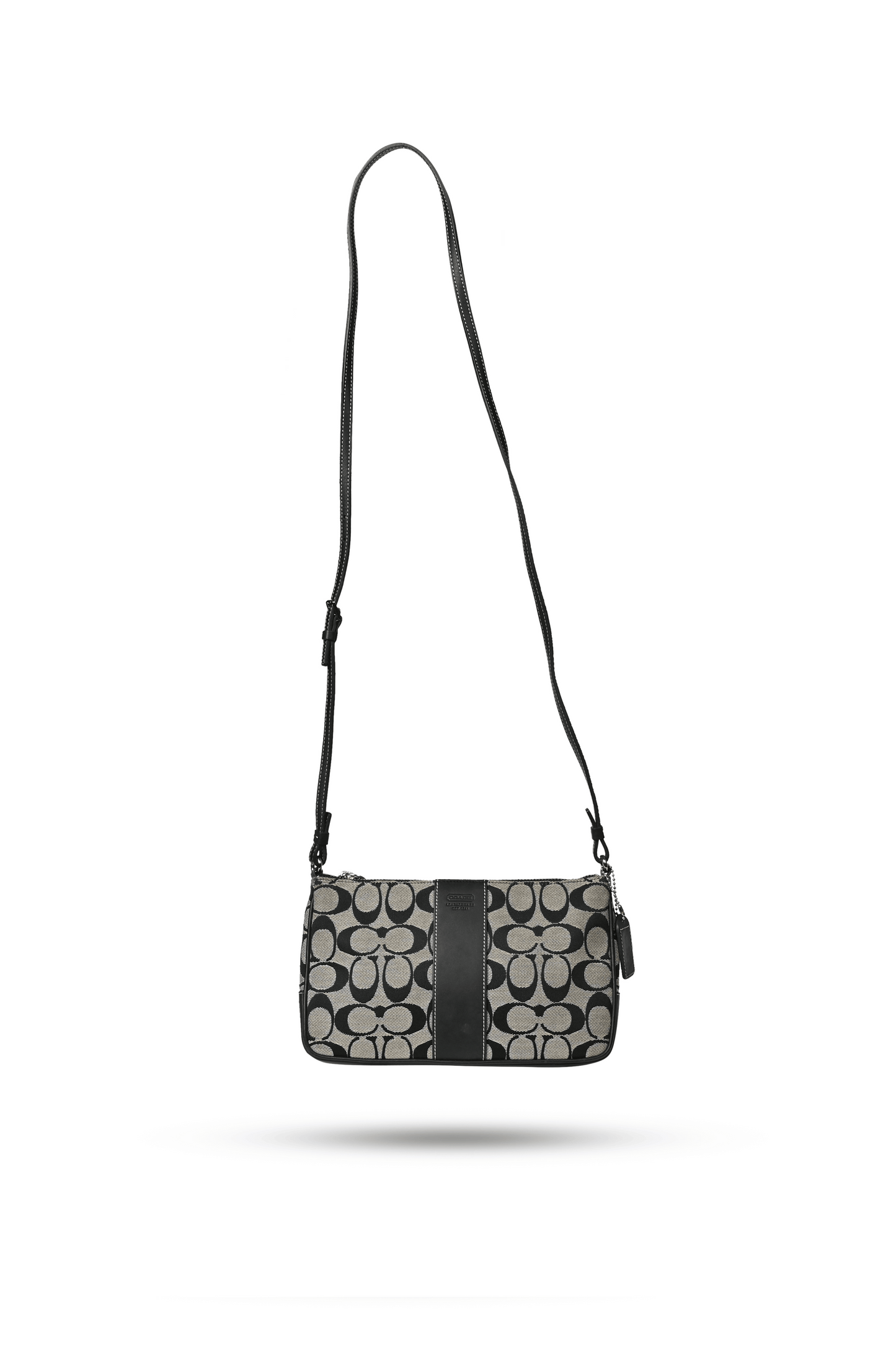 Coach Slim Monogram Black Crossbody Bag
