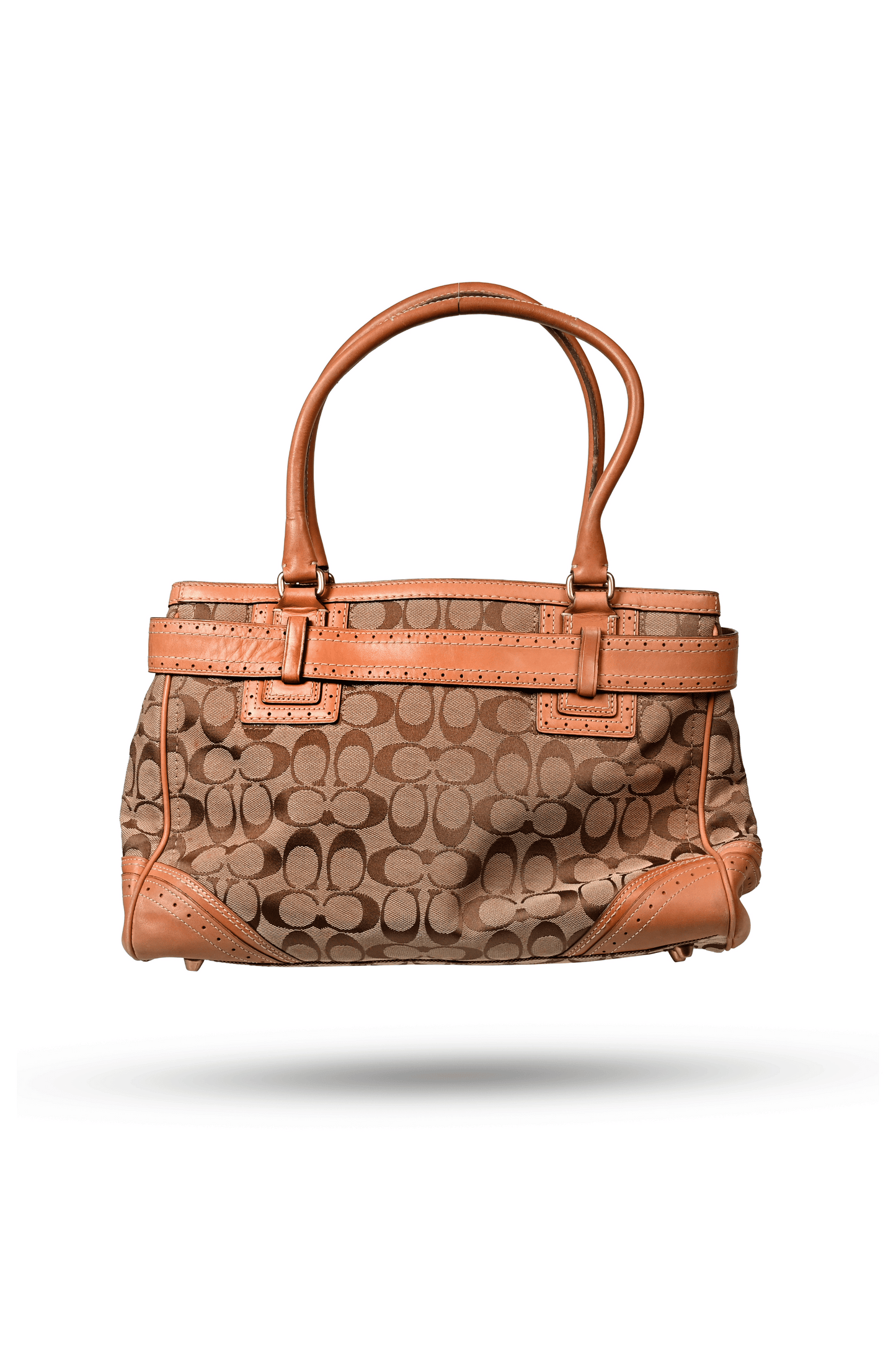 Coach Hampton Signature Canvas Leather Bag