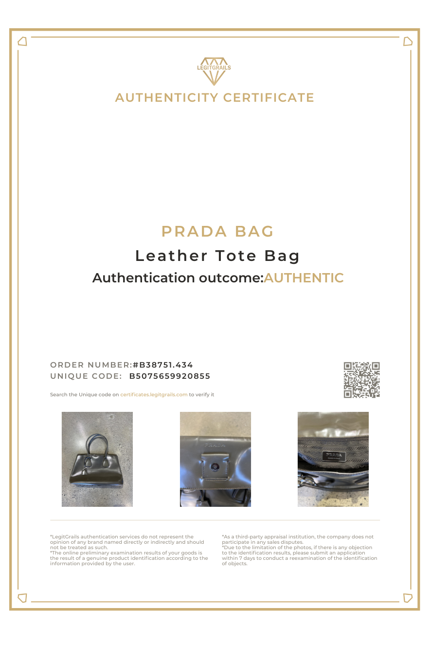 Prada Leather Tote Bag
