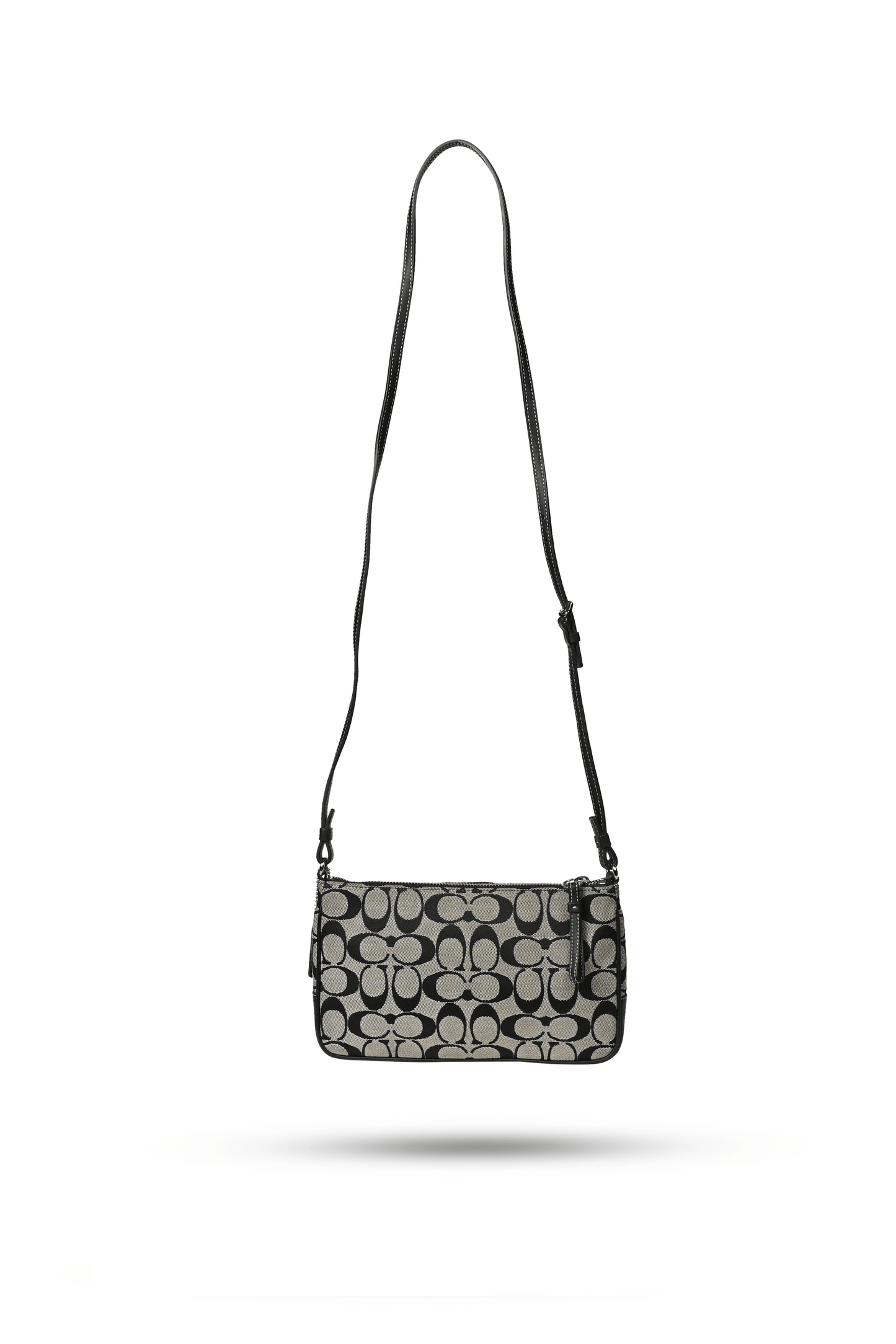 Coach Slim Monogram Black Crossbody Bag