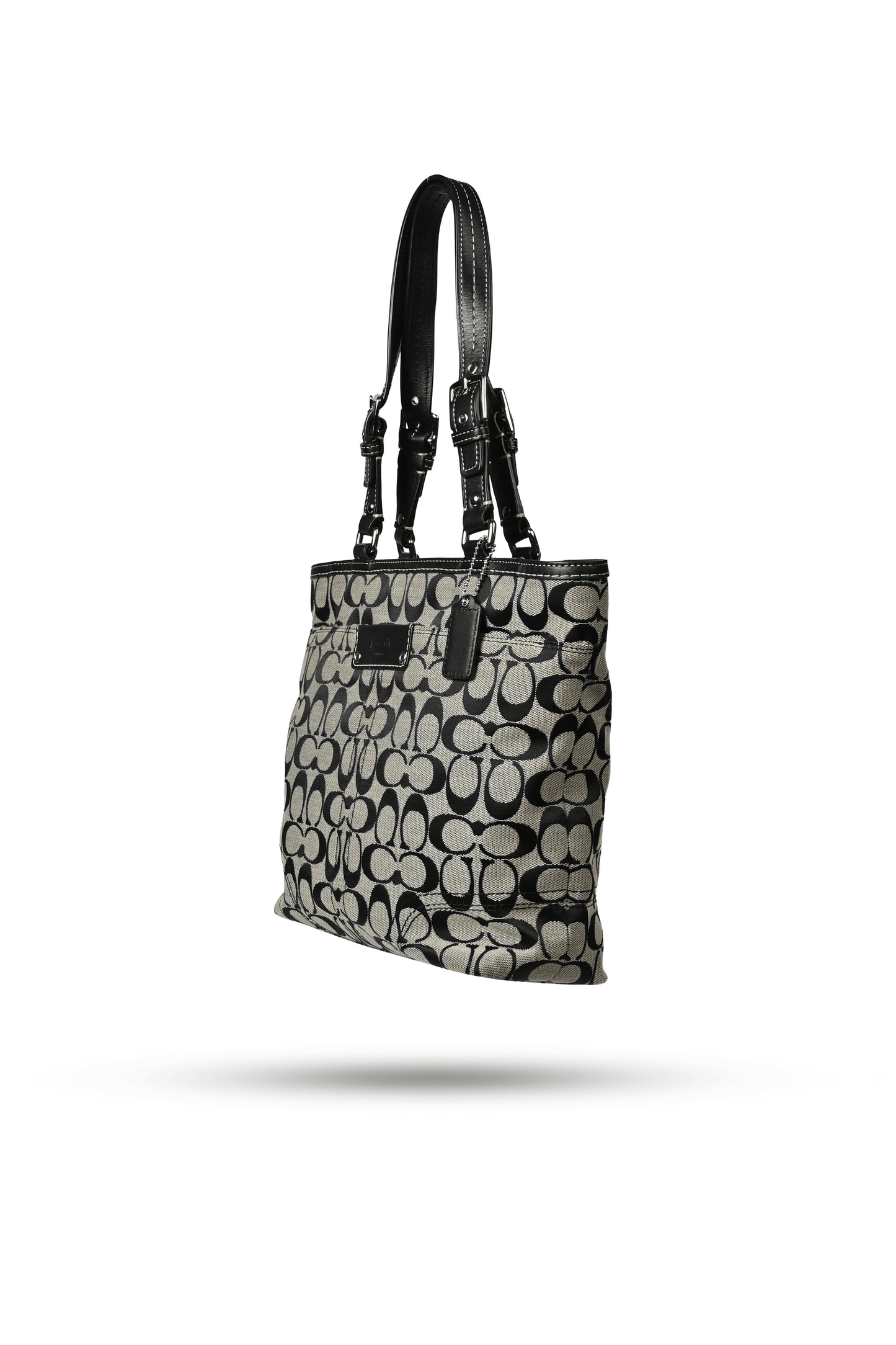 Coach Signature Black Canvas Tote Bag