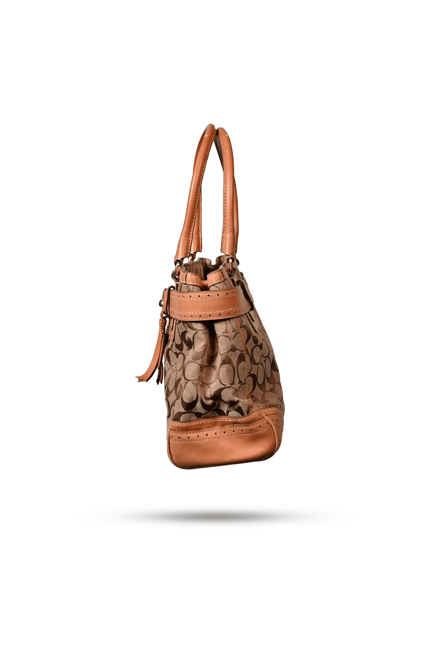Coach Hampton Signature Canvas Leather Bag