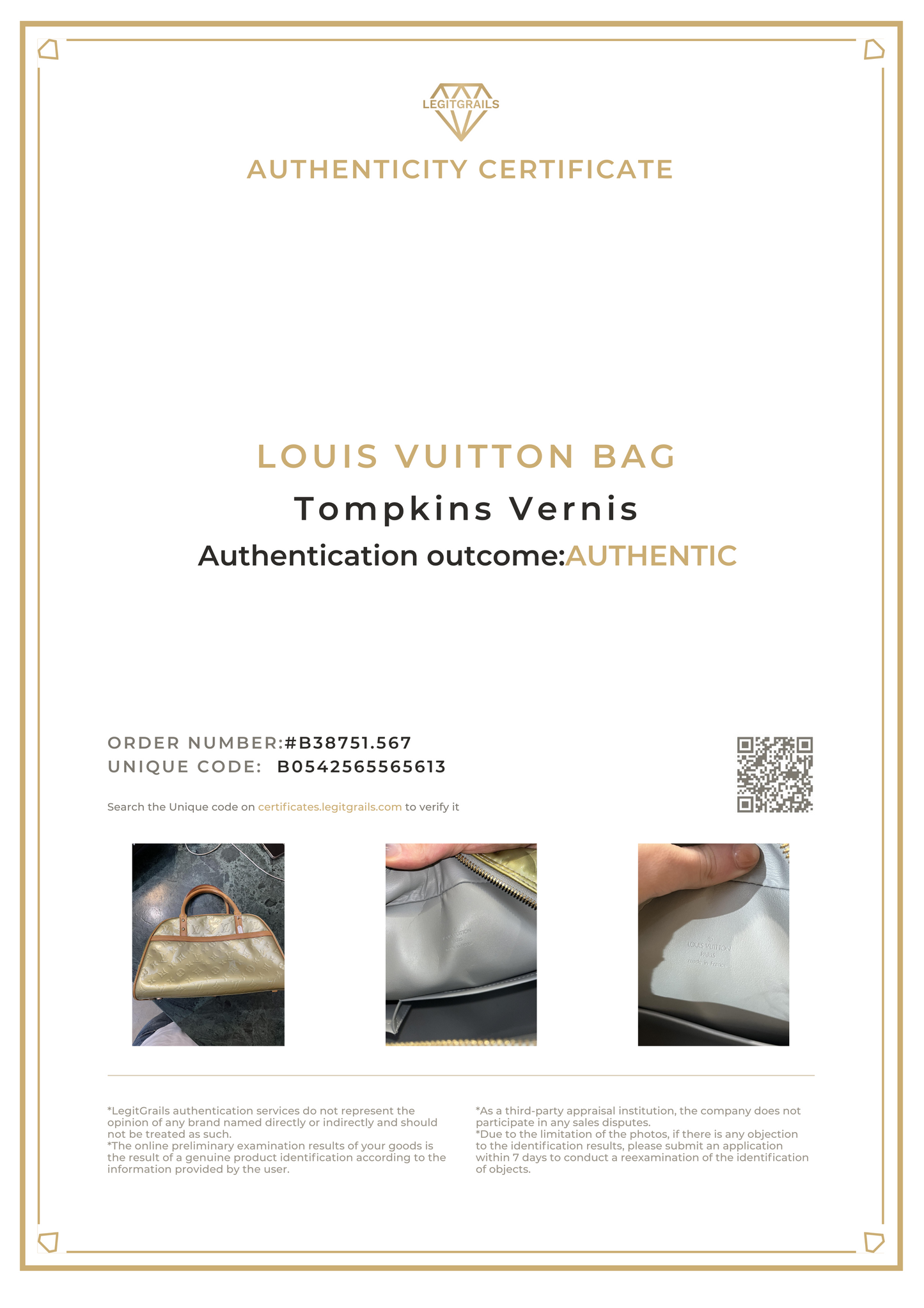 Louis Vuitton Tompkins Monogram Vernis