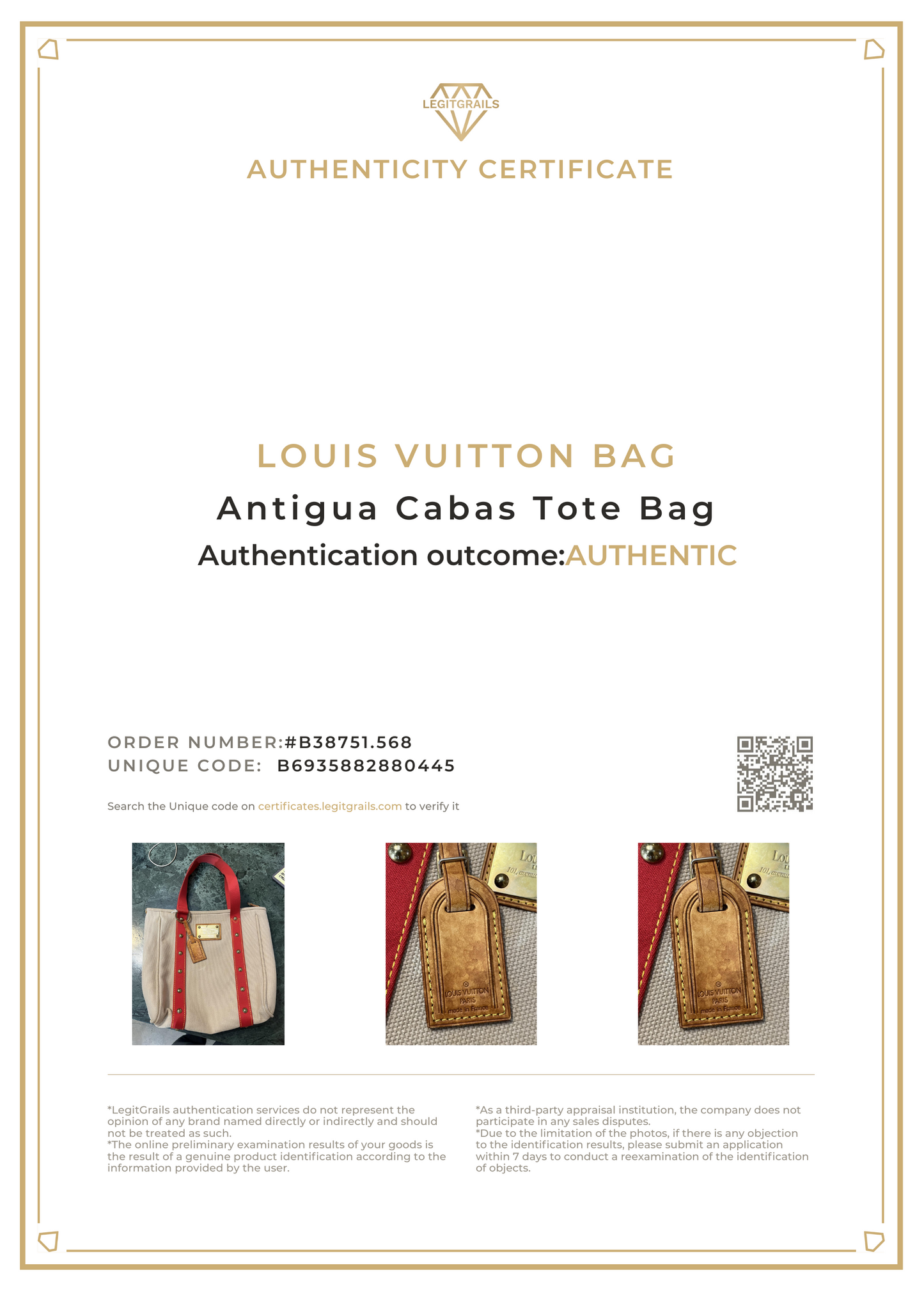 Louis Vuitton 2005 Antigua Cabas Tote Bag Red