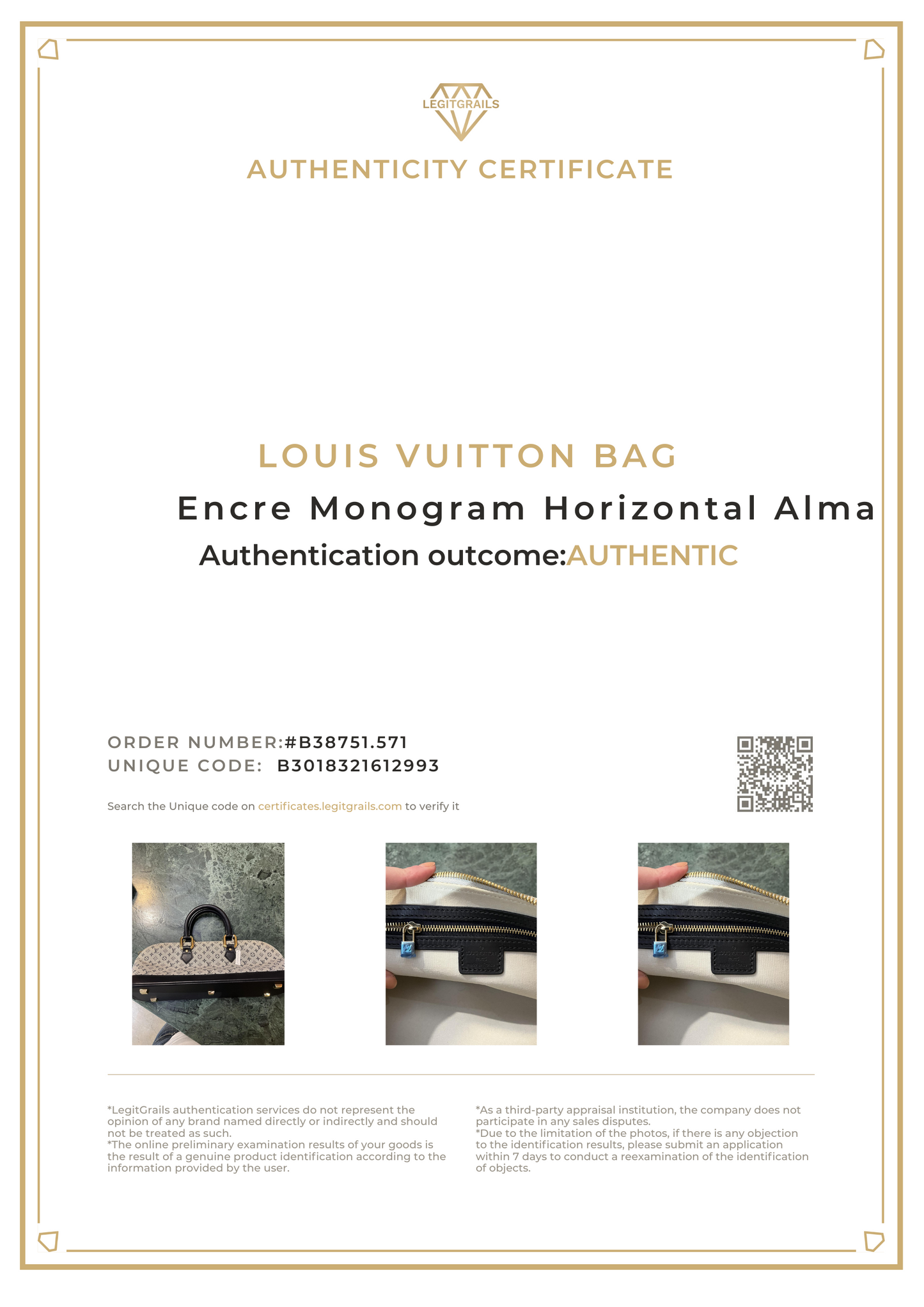 Louis Vuitton Encre Monogram Horizontal Alma