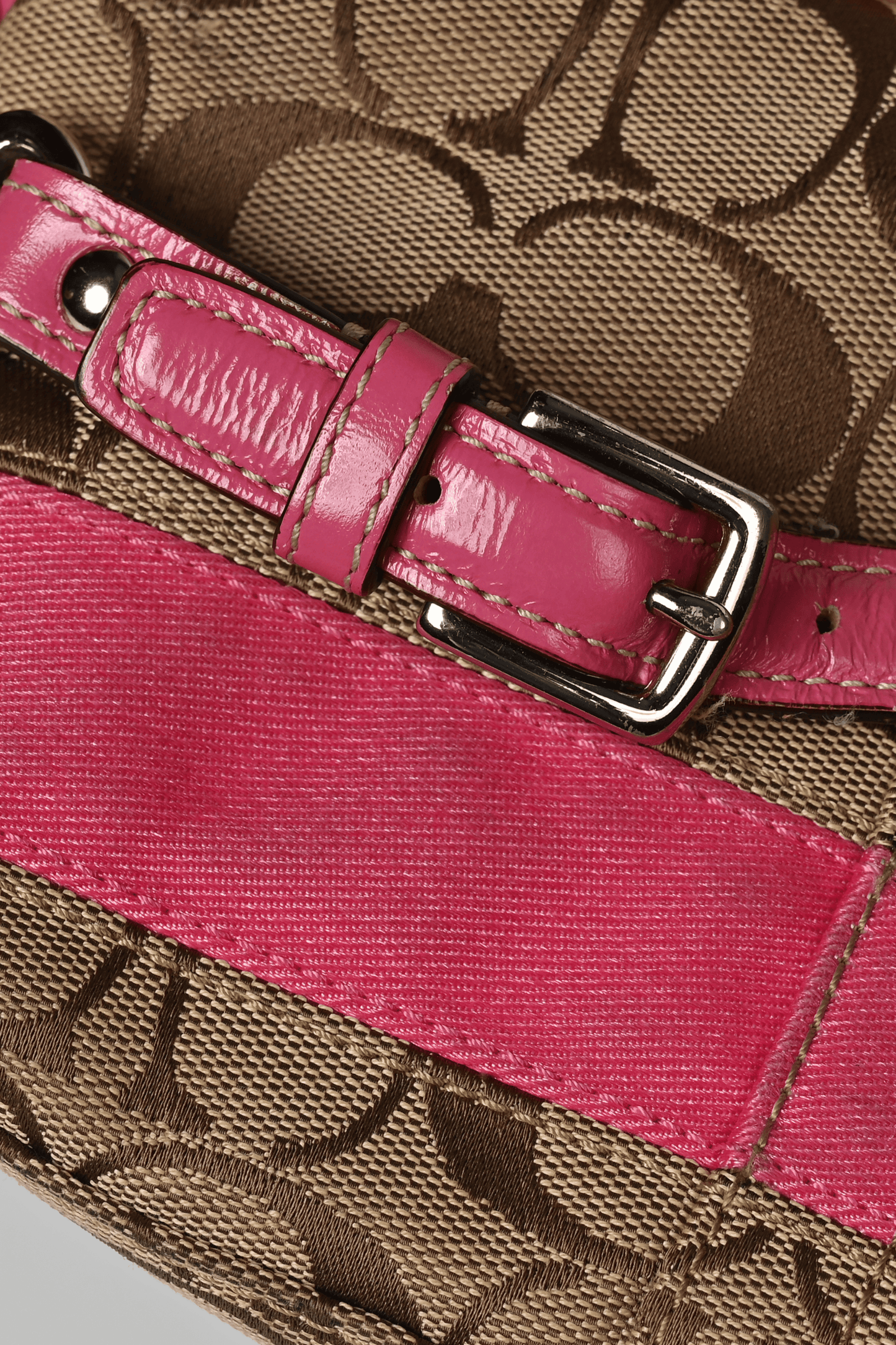 Coach Signature Canvas Pink Stripe Bag
