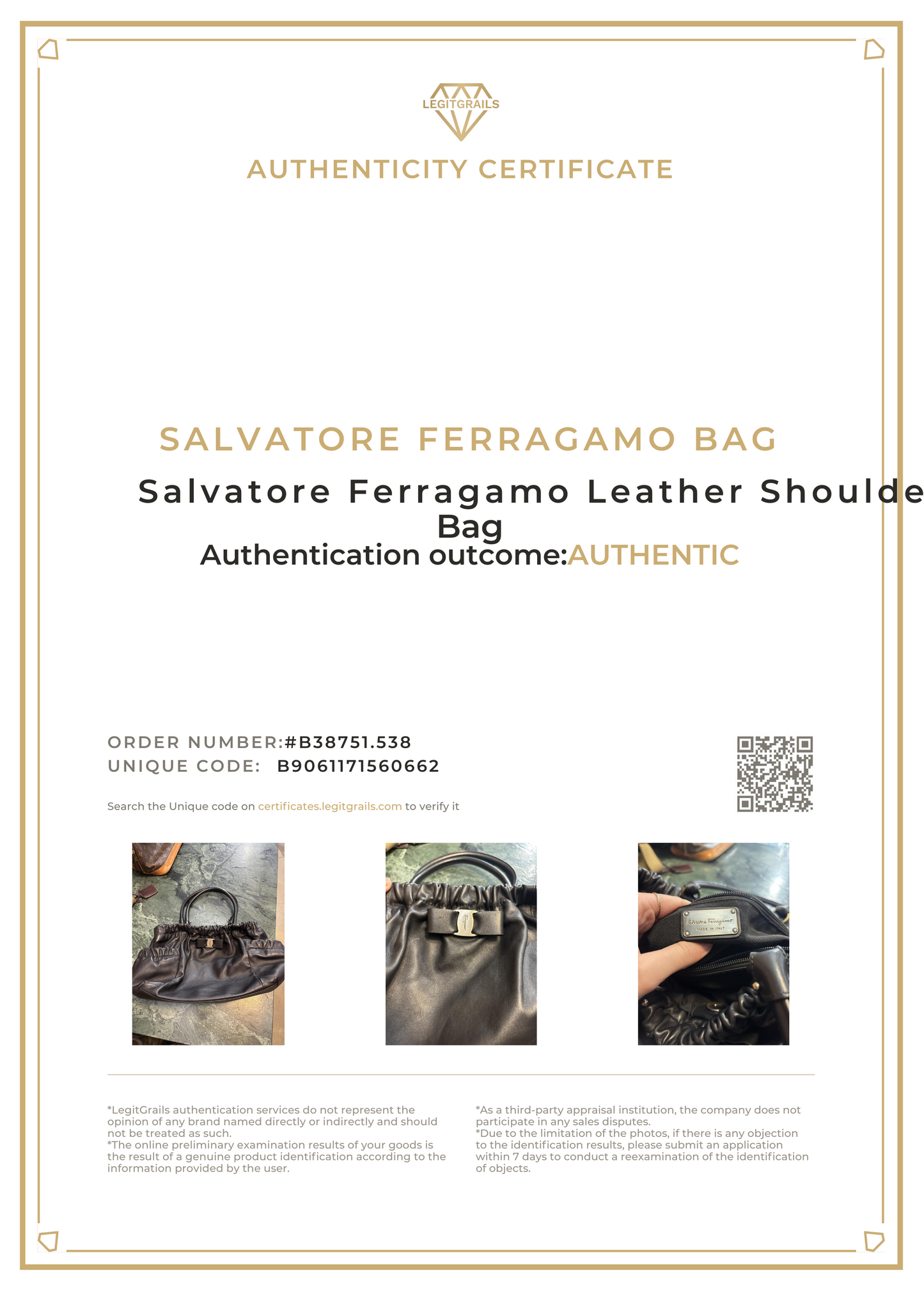 Salvadore Ferragamo Leather Shoulder Bag