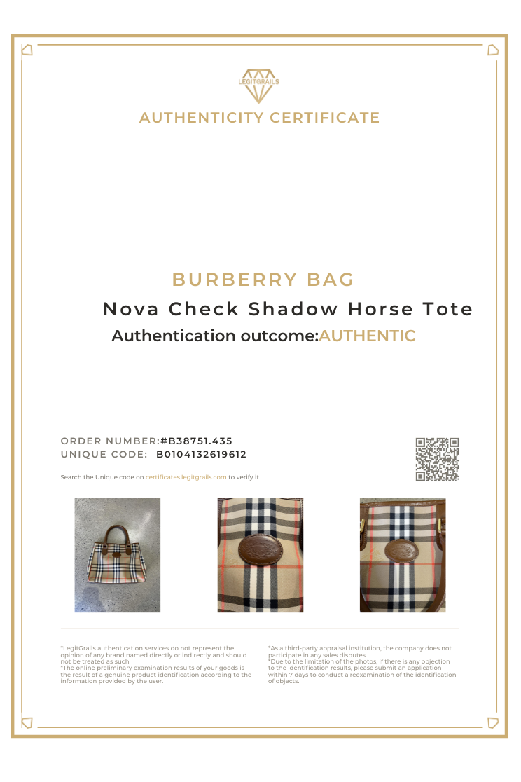 Burberry Nova Check Shadow Horse Tote