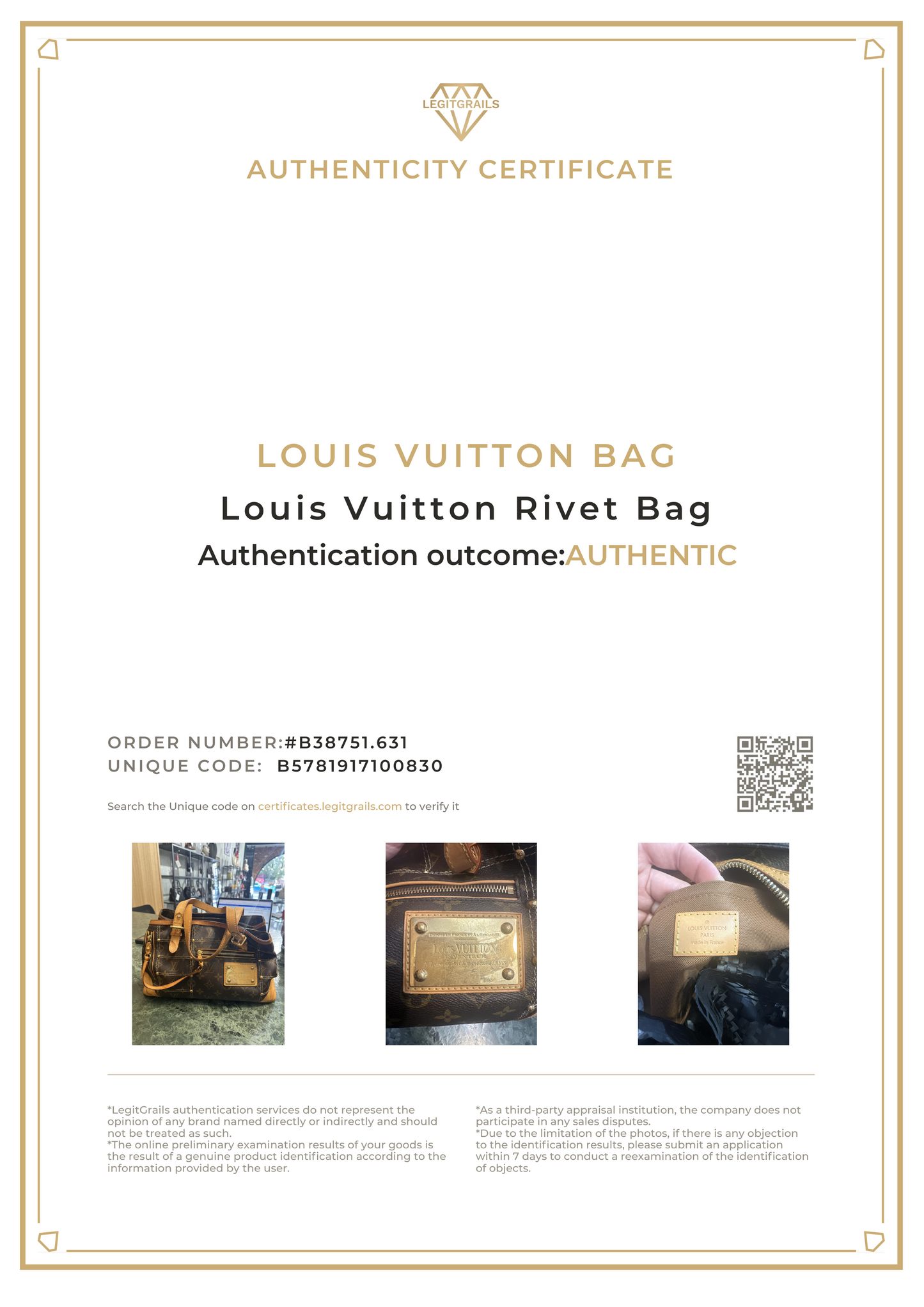 Louis Vuitton Rivet Bag