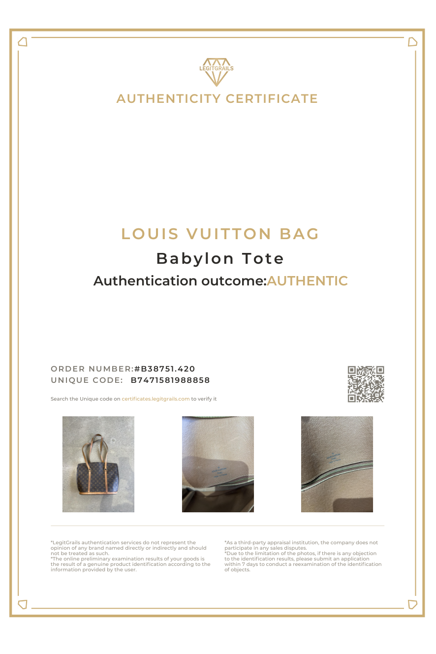 Louis Vuitton Babylon Monogram Tote