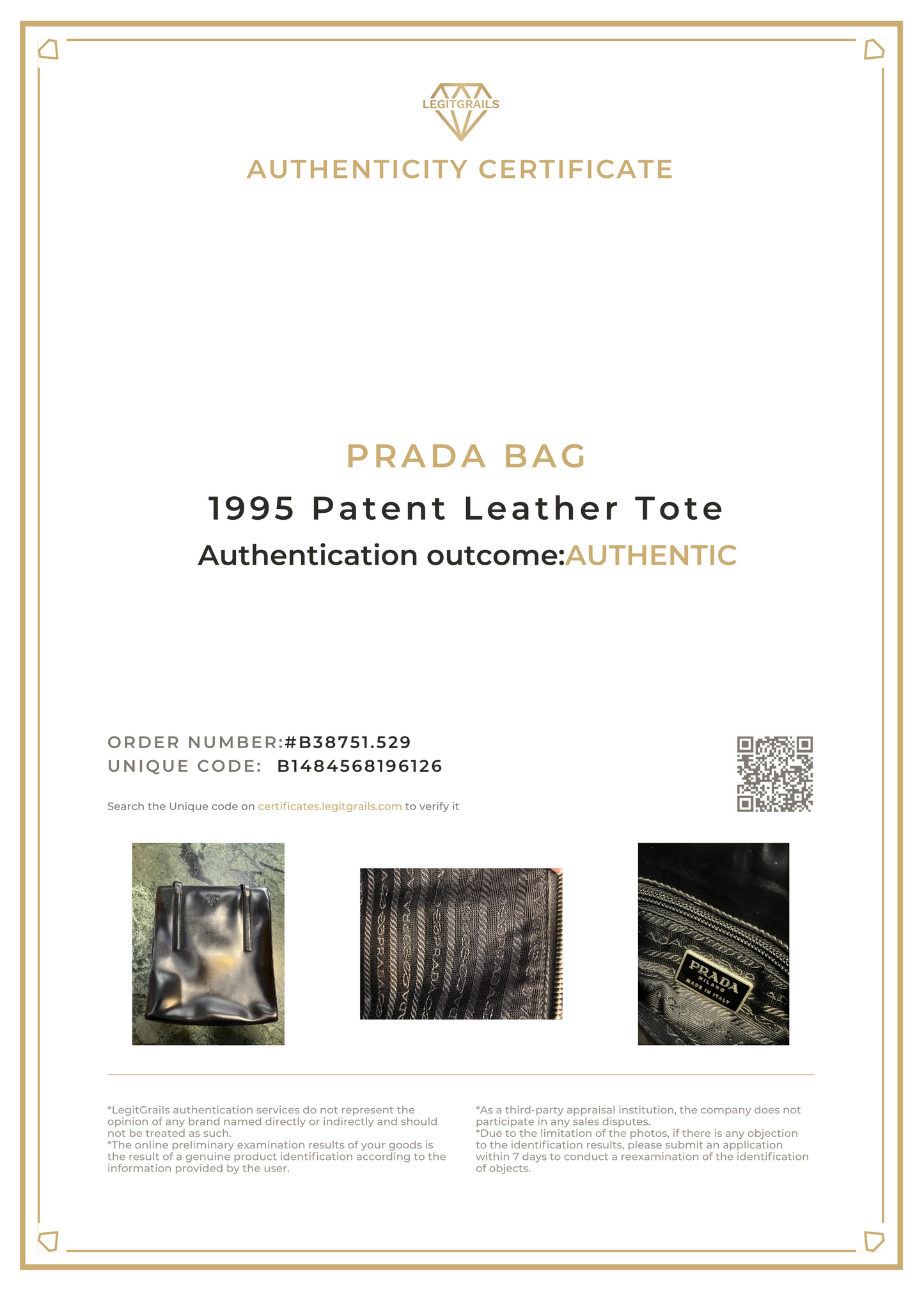 Prada 1995 Patent Leather Tote