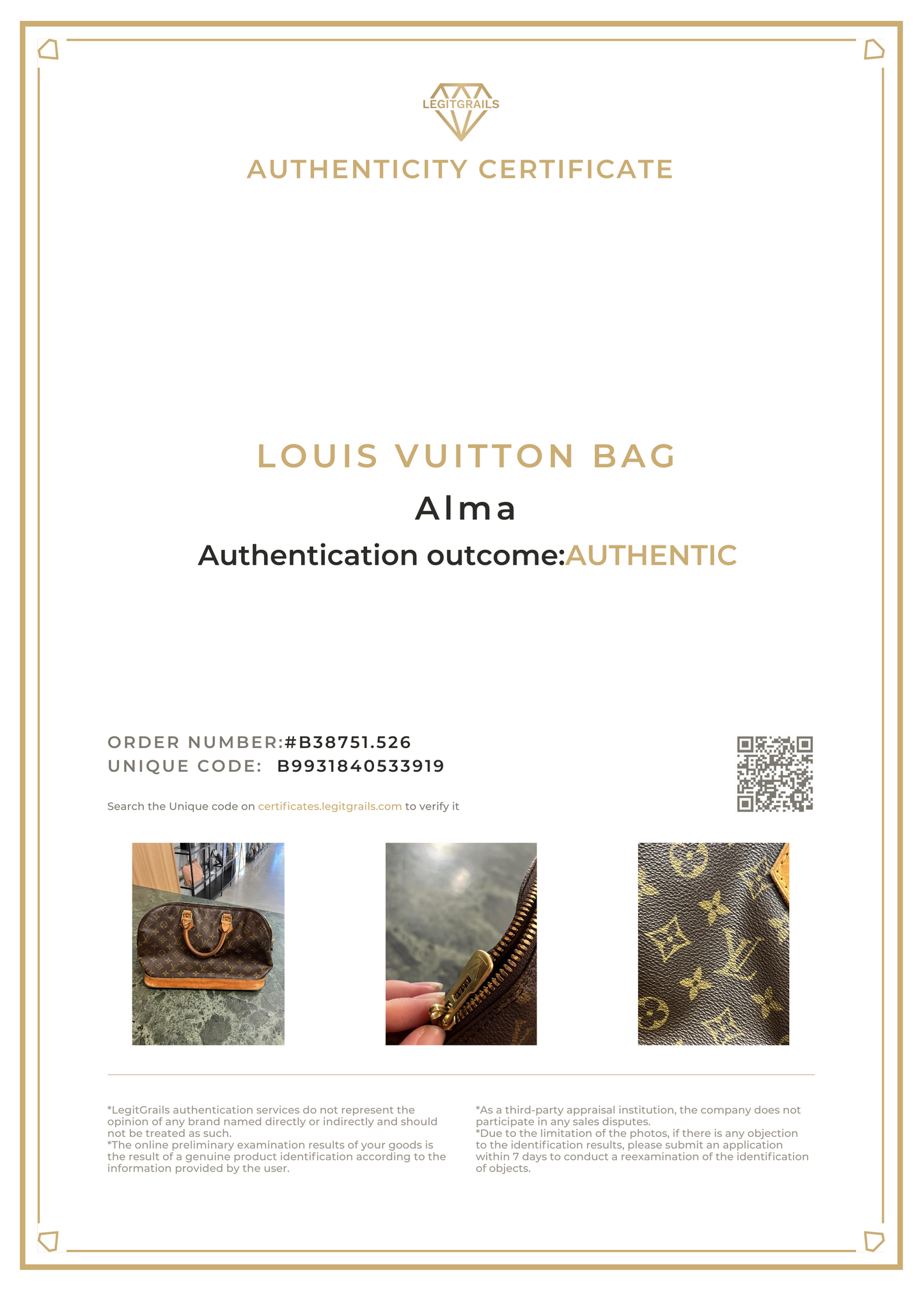 Louis Vuitton Alma Bag