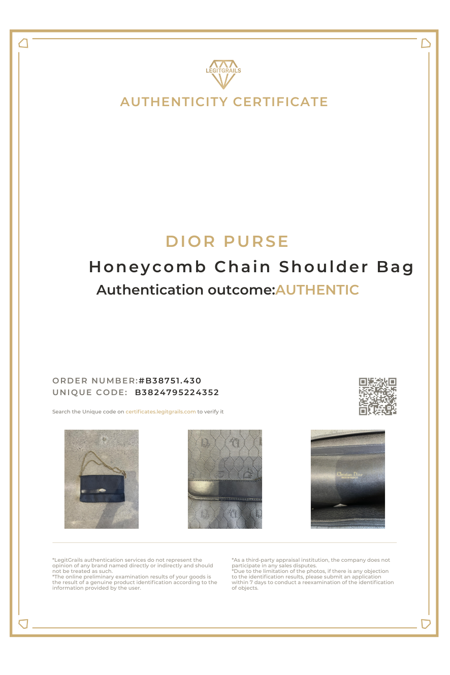 Dior Honeycomb Chain Shoulder Bag
