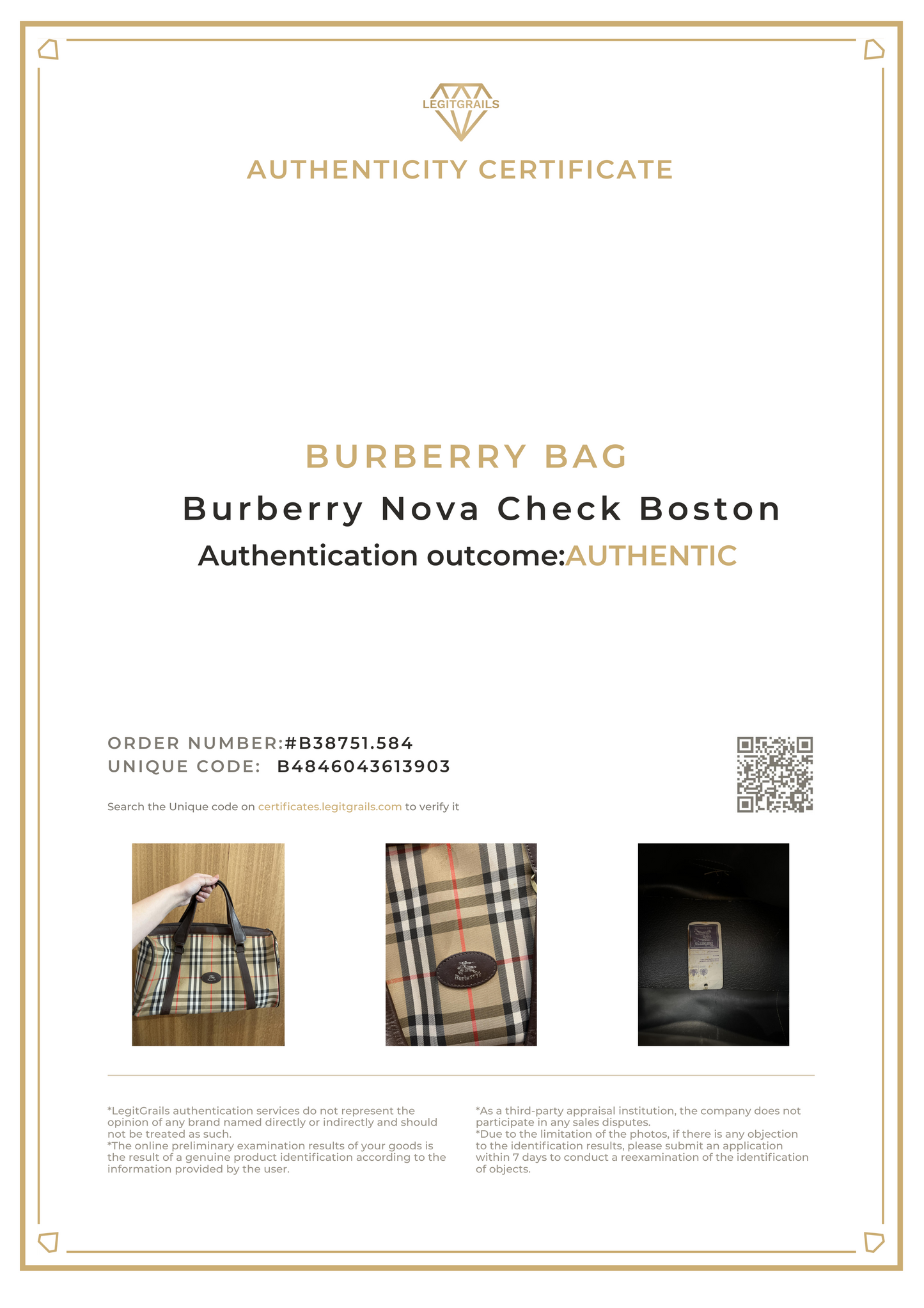 Burberry Nova Check Boston