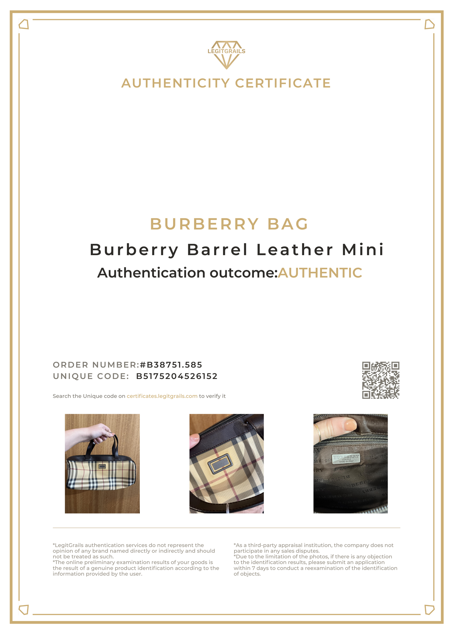 Burberry Barrel Leather Mini
