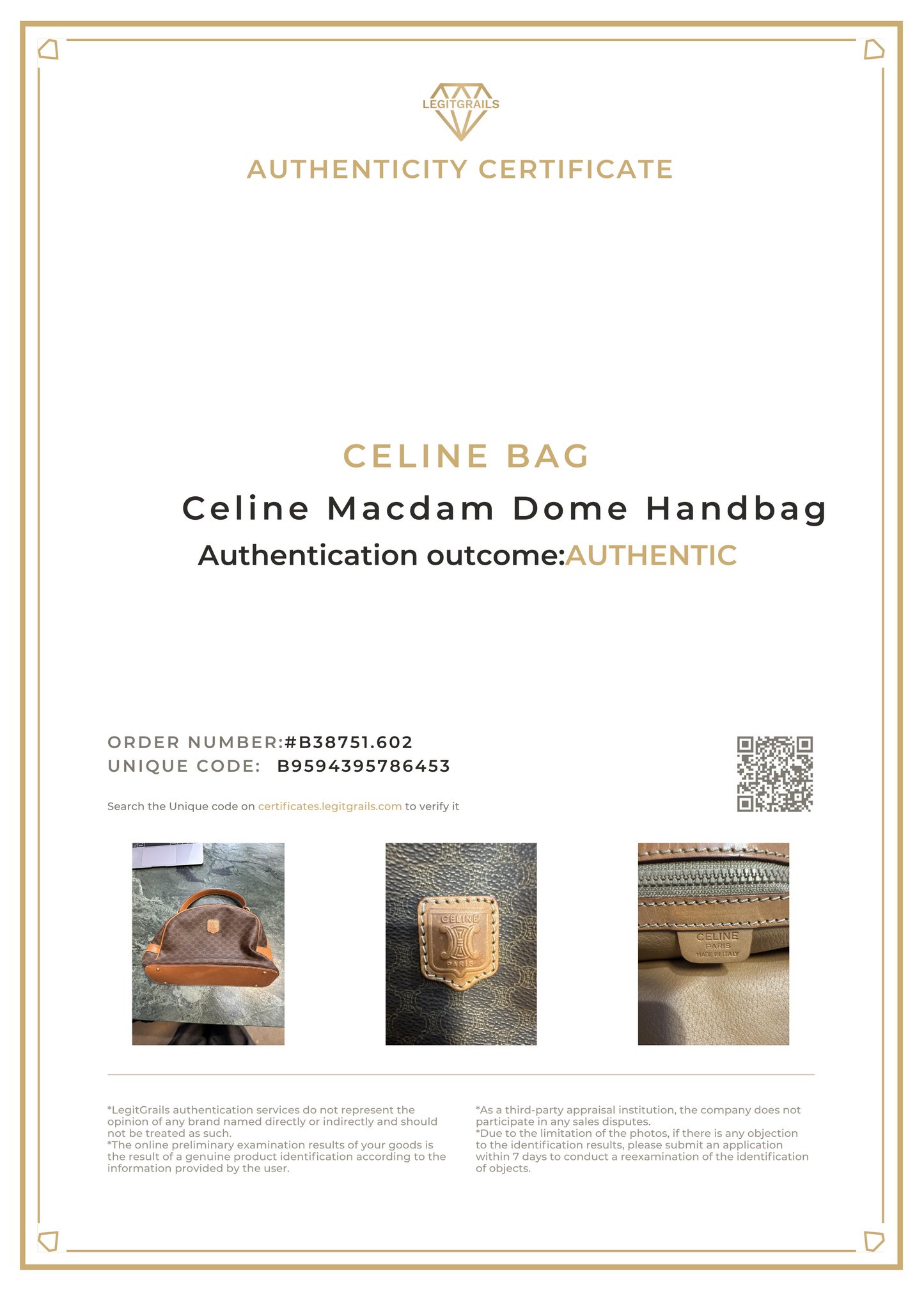 Celine Macadam Triomphe Dome Bag