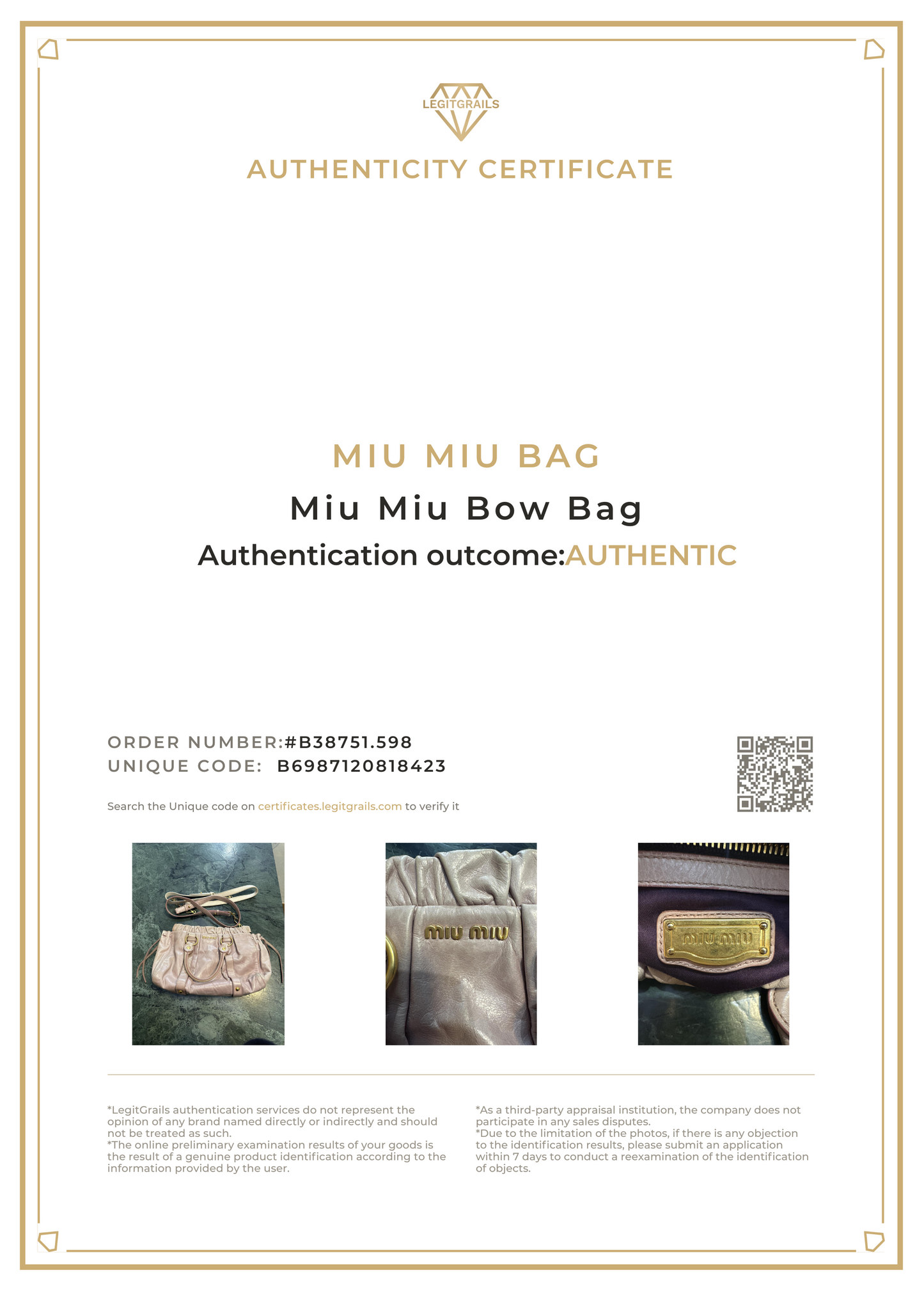 Miu Miu Bow Bag