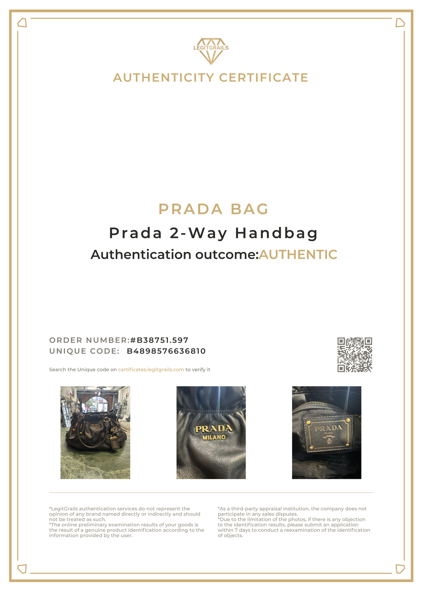 Prada 2-Way Handbag