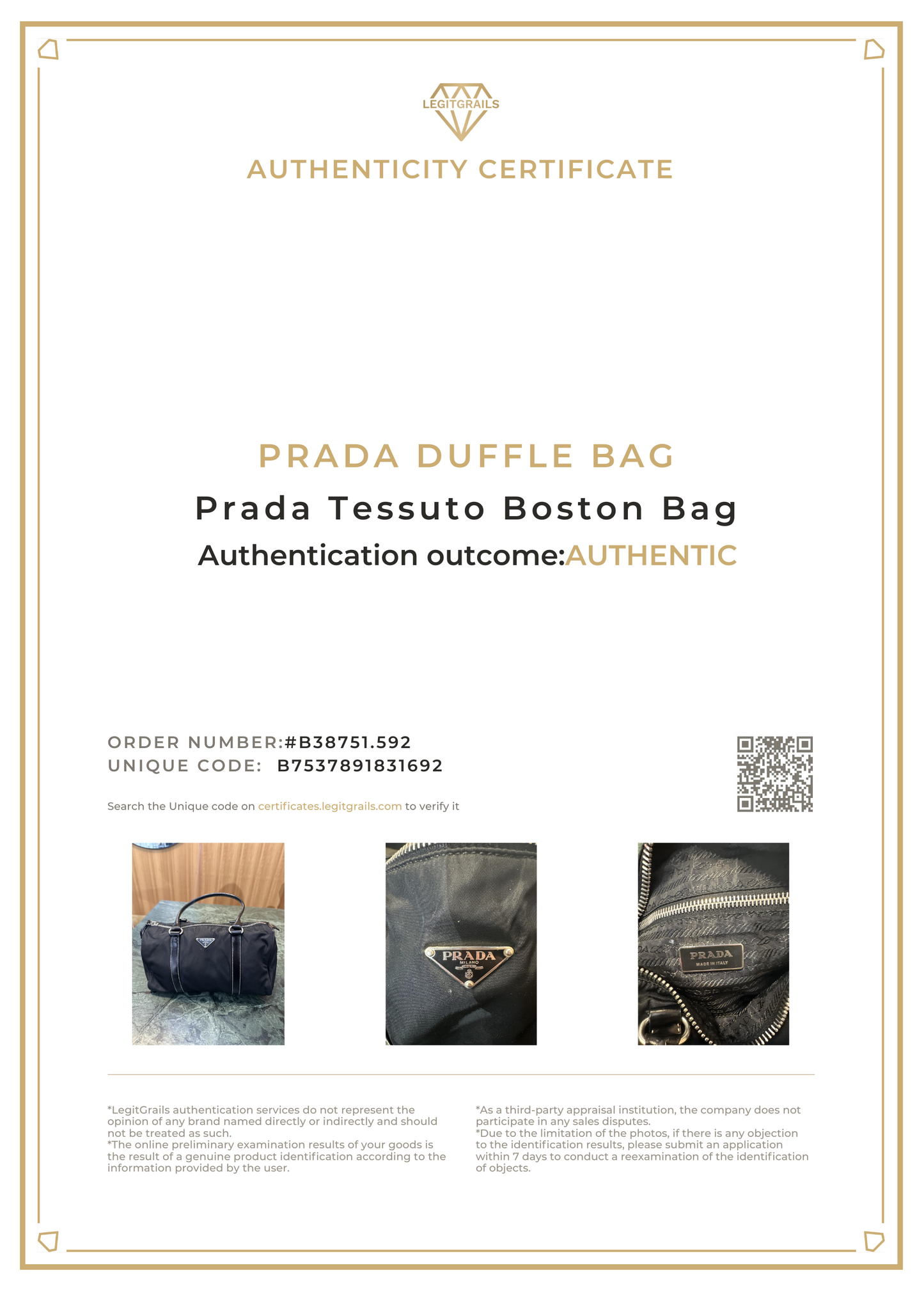 Prada Tessuto Boston Bag