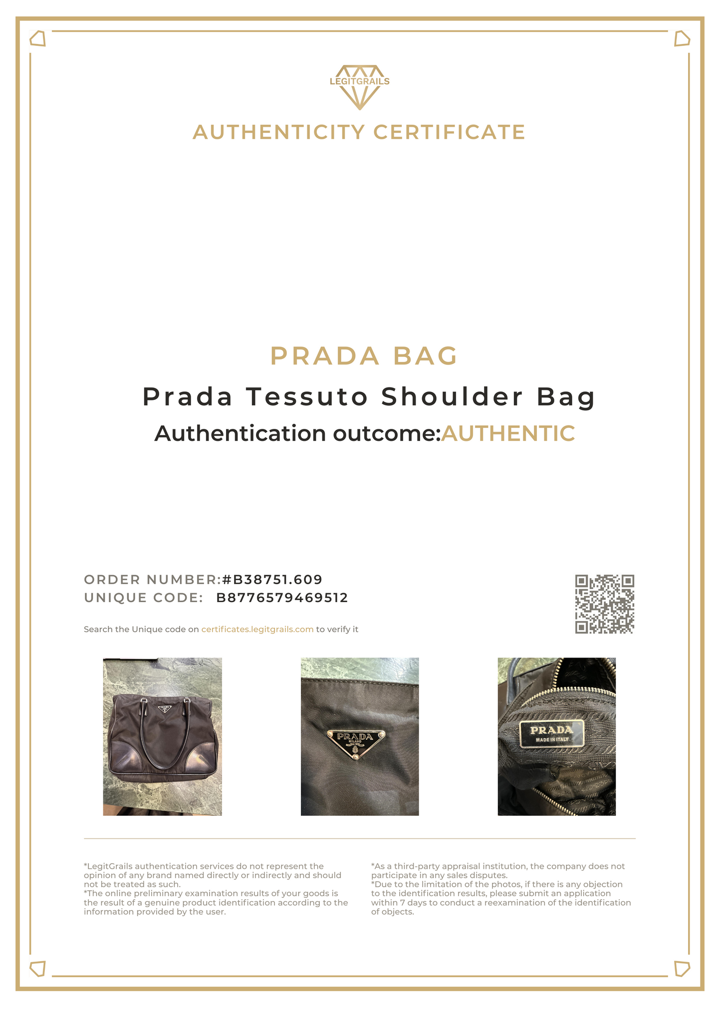 Prada Tessuto Shoulder Bag
