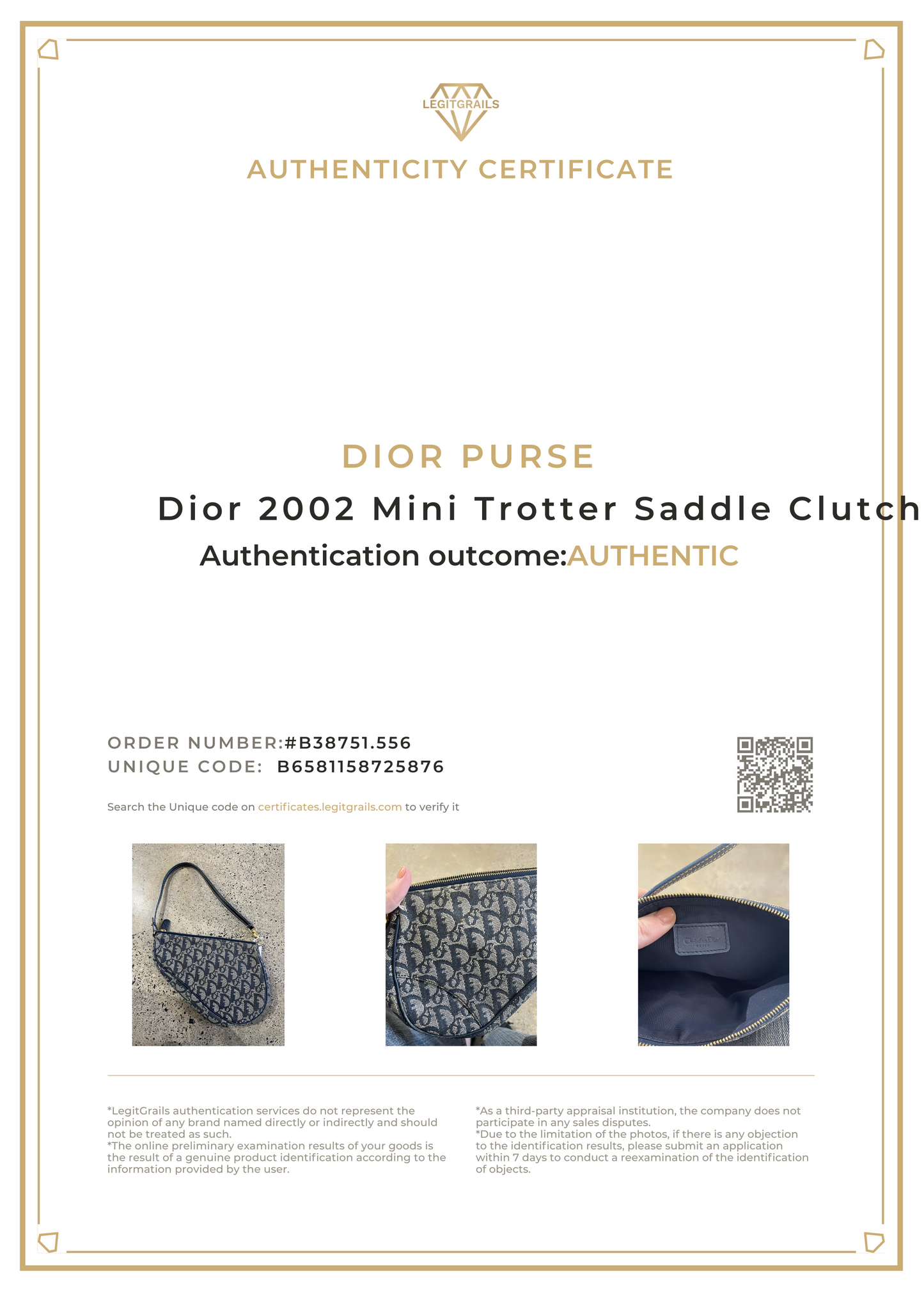 Dior 2002 Mini Trotter Saddle Clutch Navy