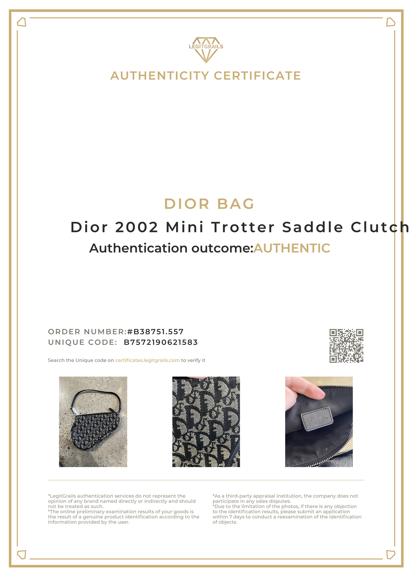 Dior 2002 Mini Trotter Saddle Clutch Black
