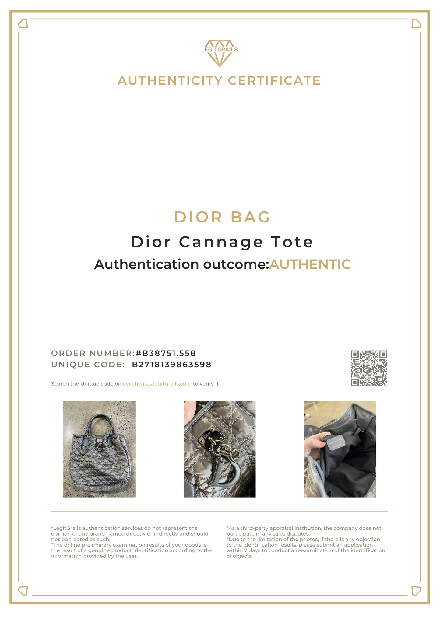 Dior Cannage Tote