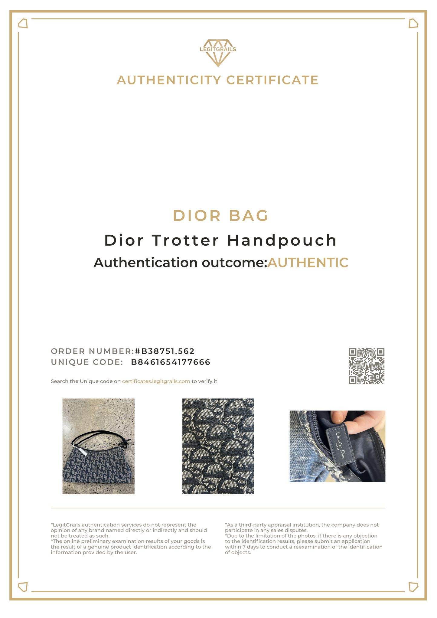 Dior Trotter Black Handpouch