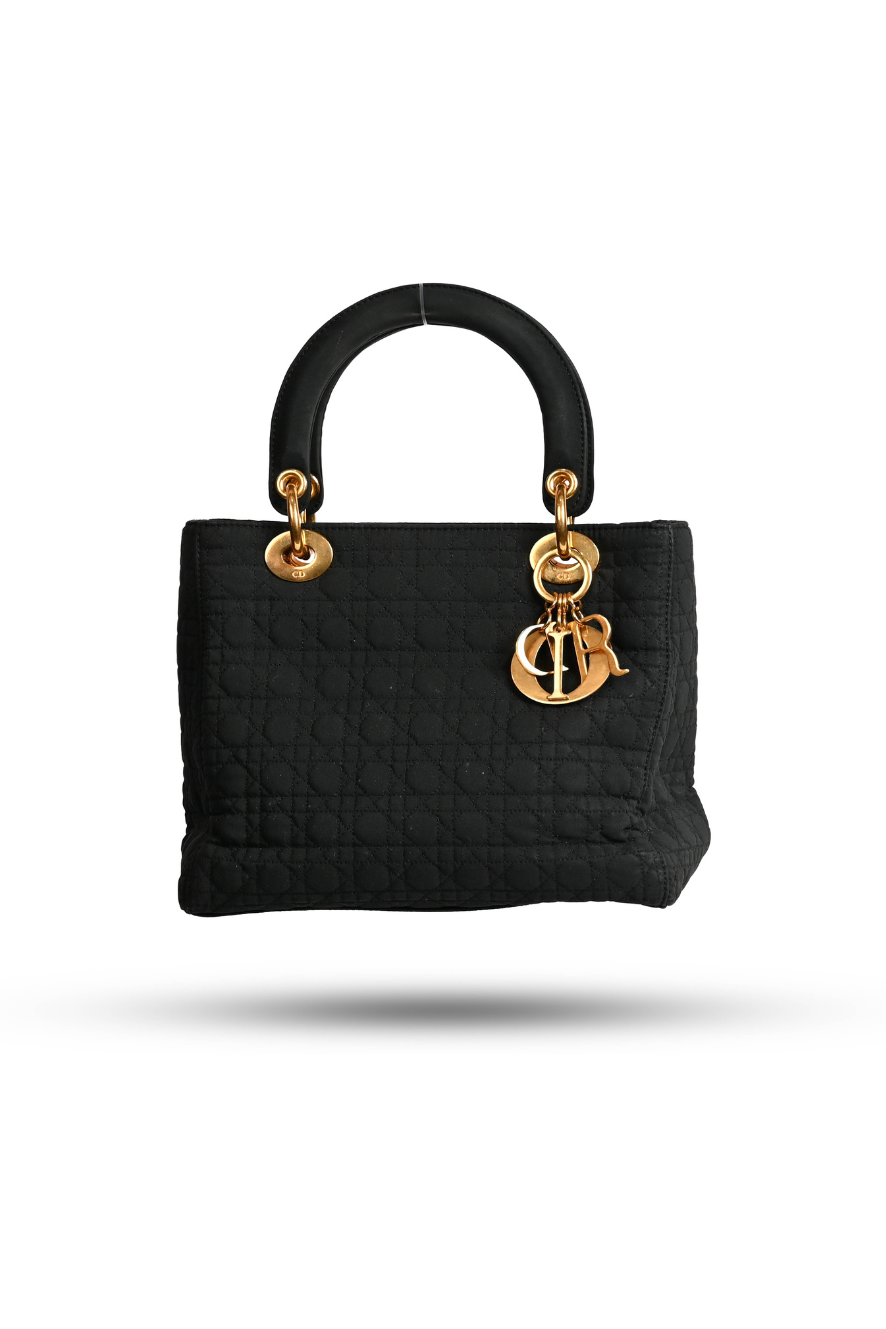 Dior Lady Dior Cloth Handbag