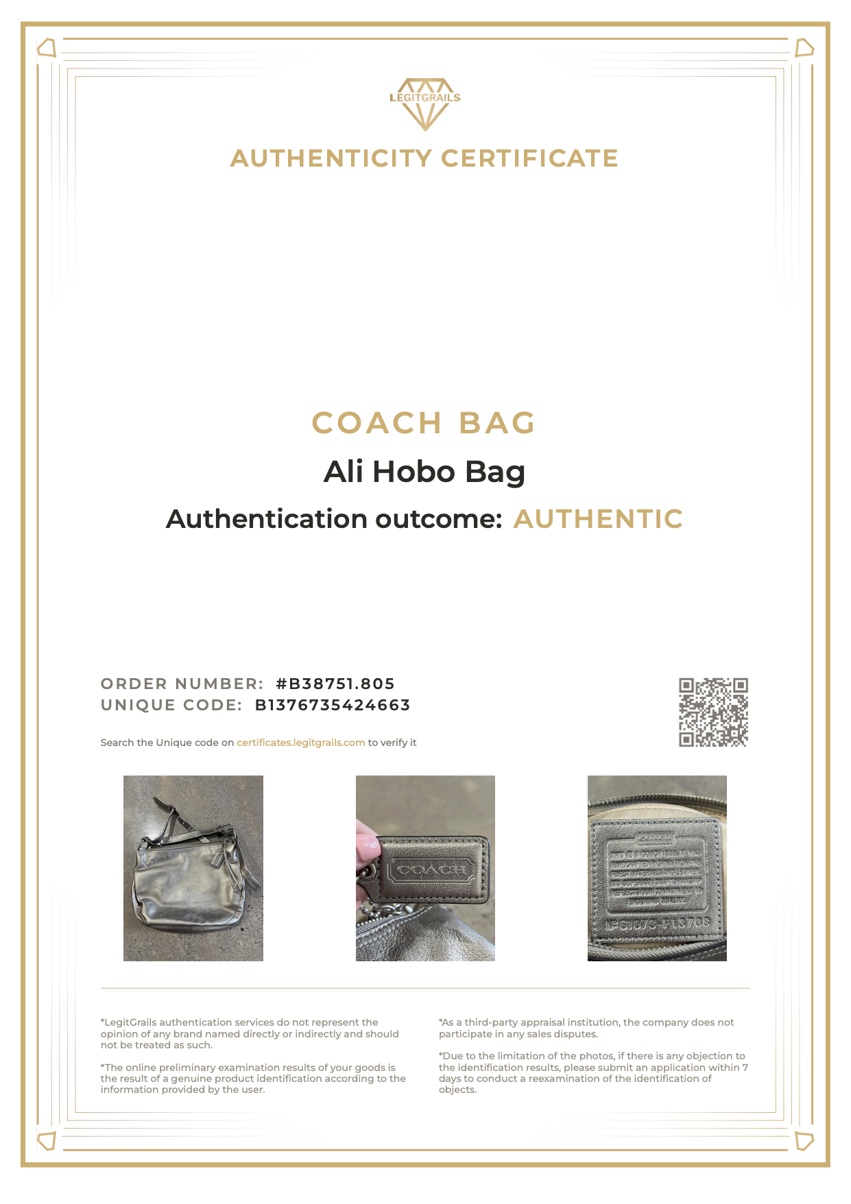 Coach Ali Hobo Bag