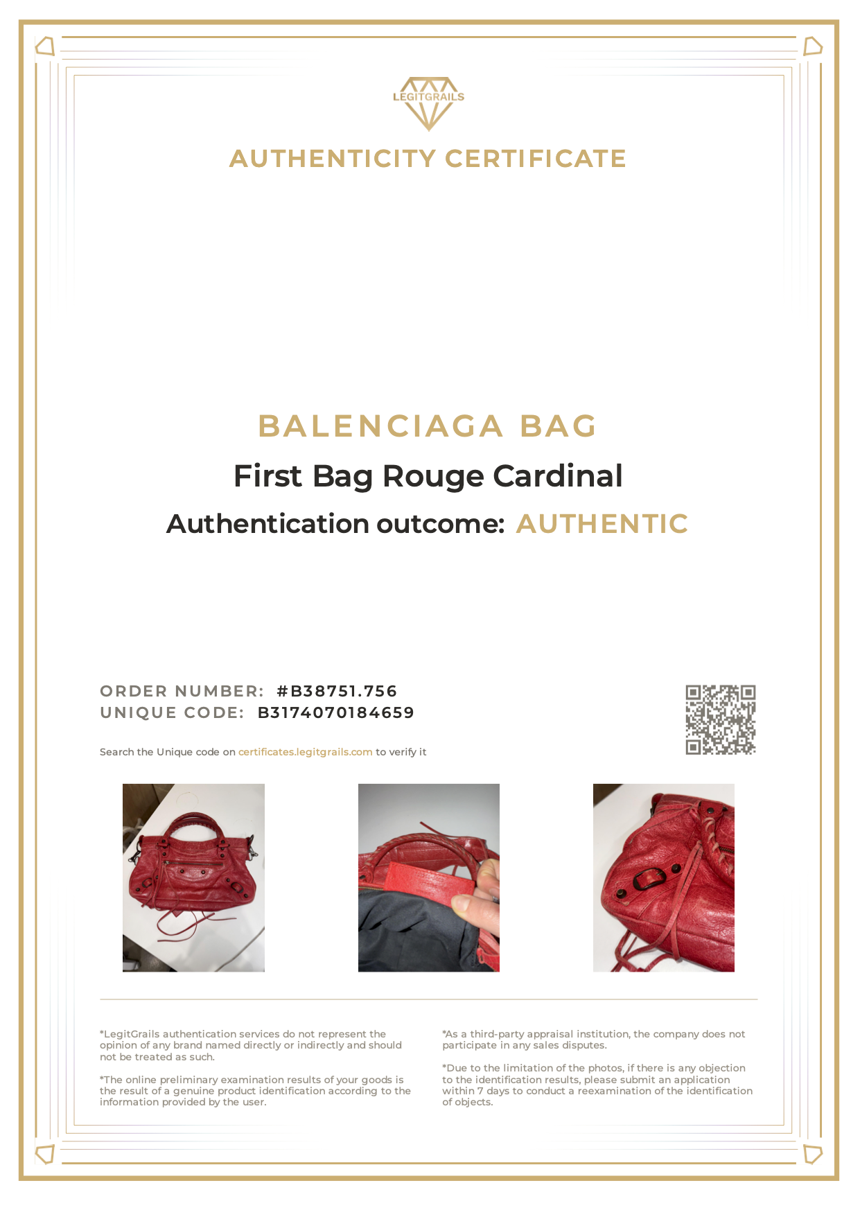 Balenciaga First Bag Rouge Cardinal