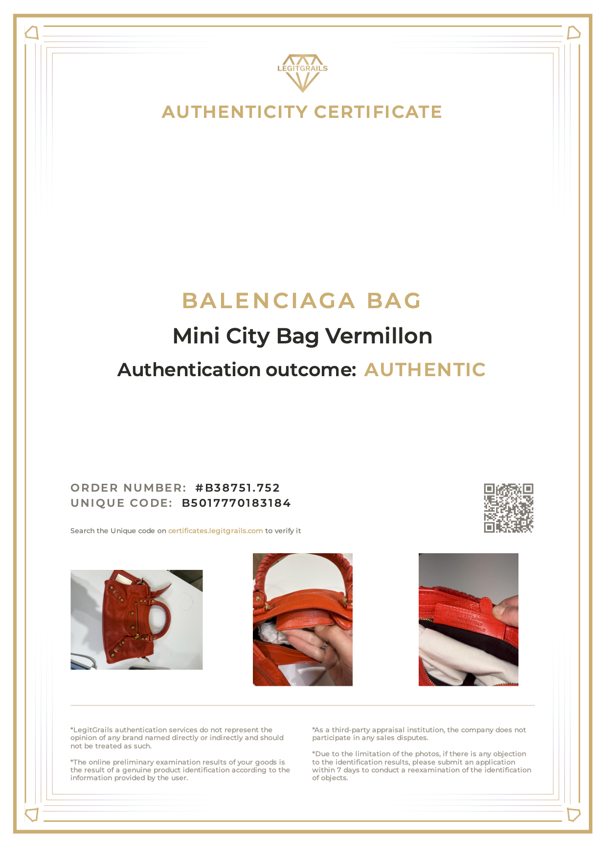 Balenciaga Mini City Bag Vermillon
