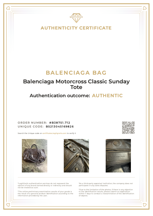 Balenciaga Motorcross Classic Sunday Tote