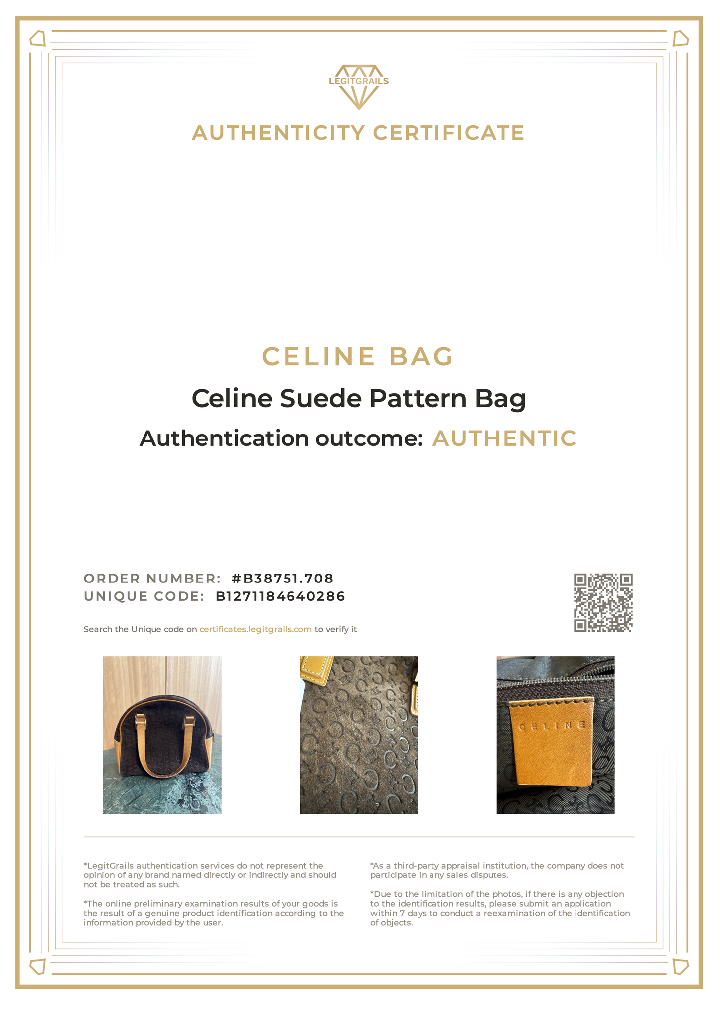 Celine Suede Pattern Bag