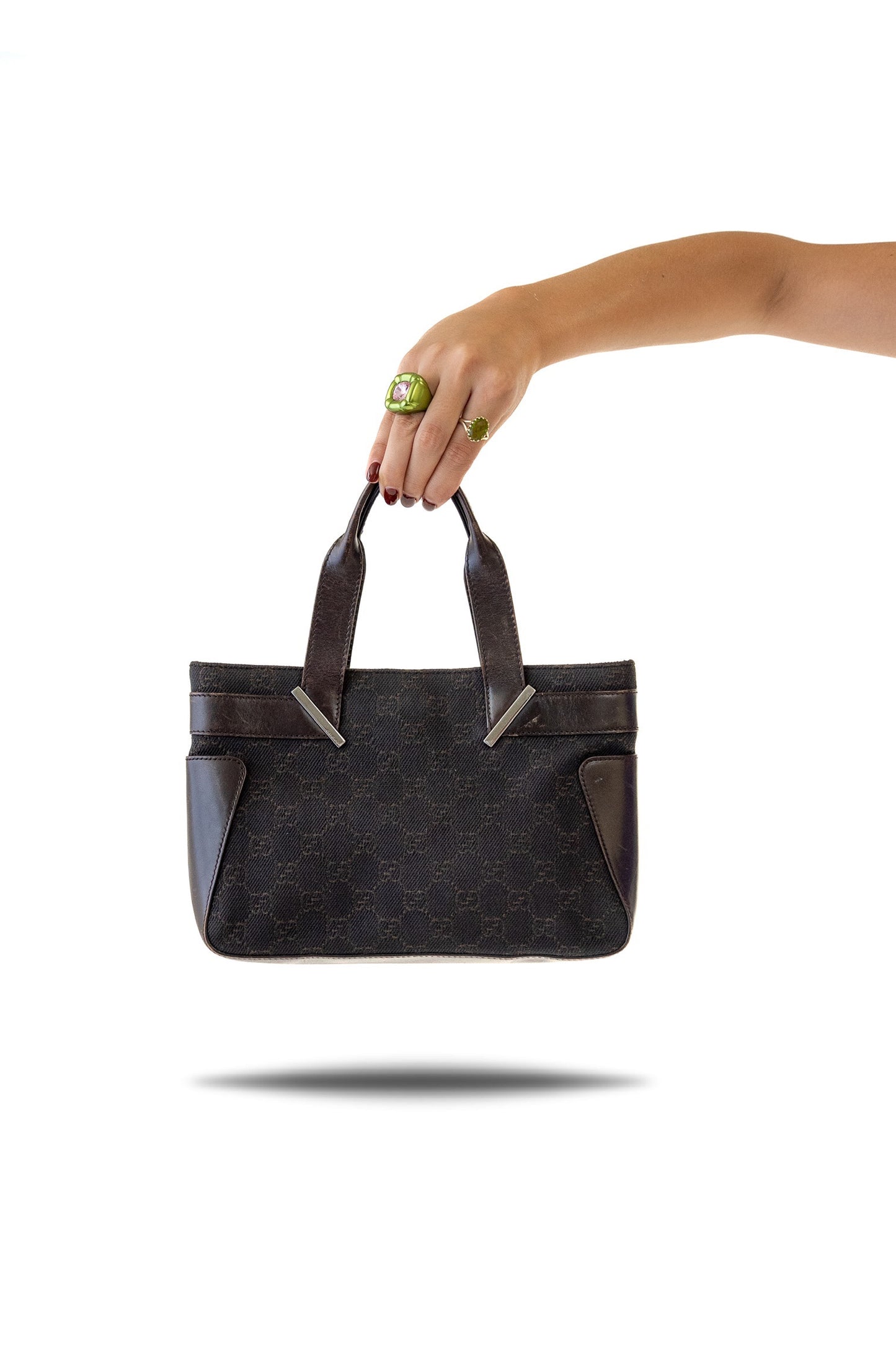 Gucci Dark Brown GG Canvas Handbag