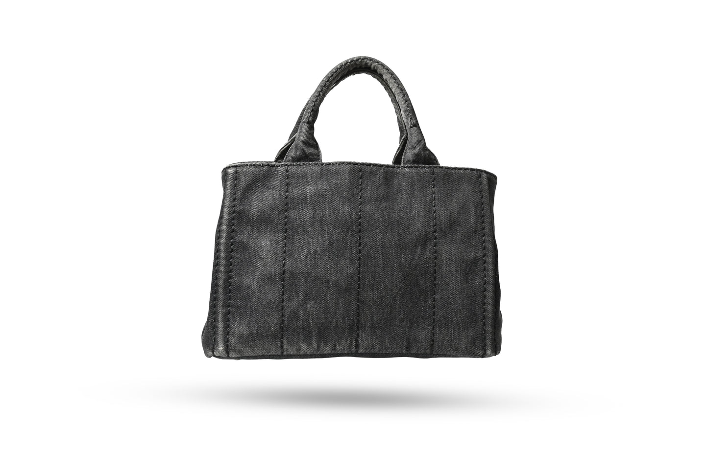 Prada Canapa Washed Black Tote