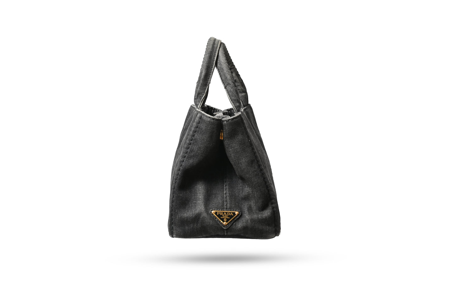 Prada Canapa Washed Black Tote