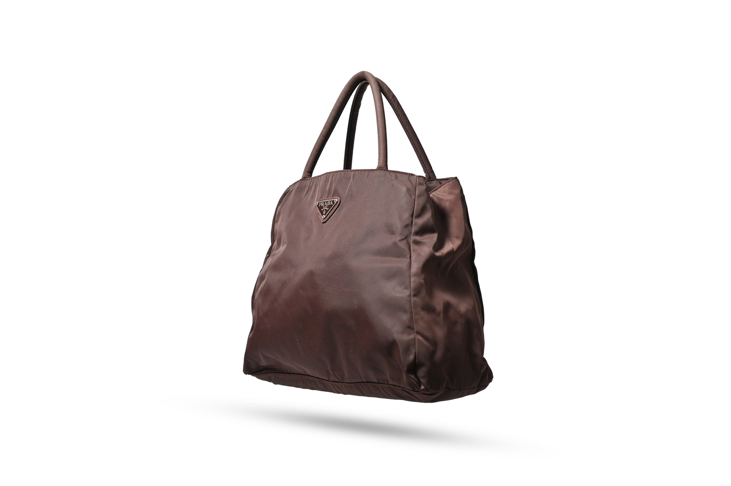 Prada Brown Nylon Tote Bag