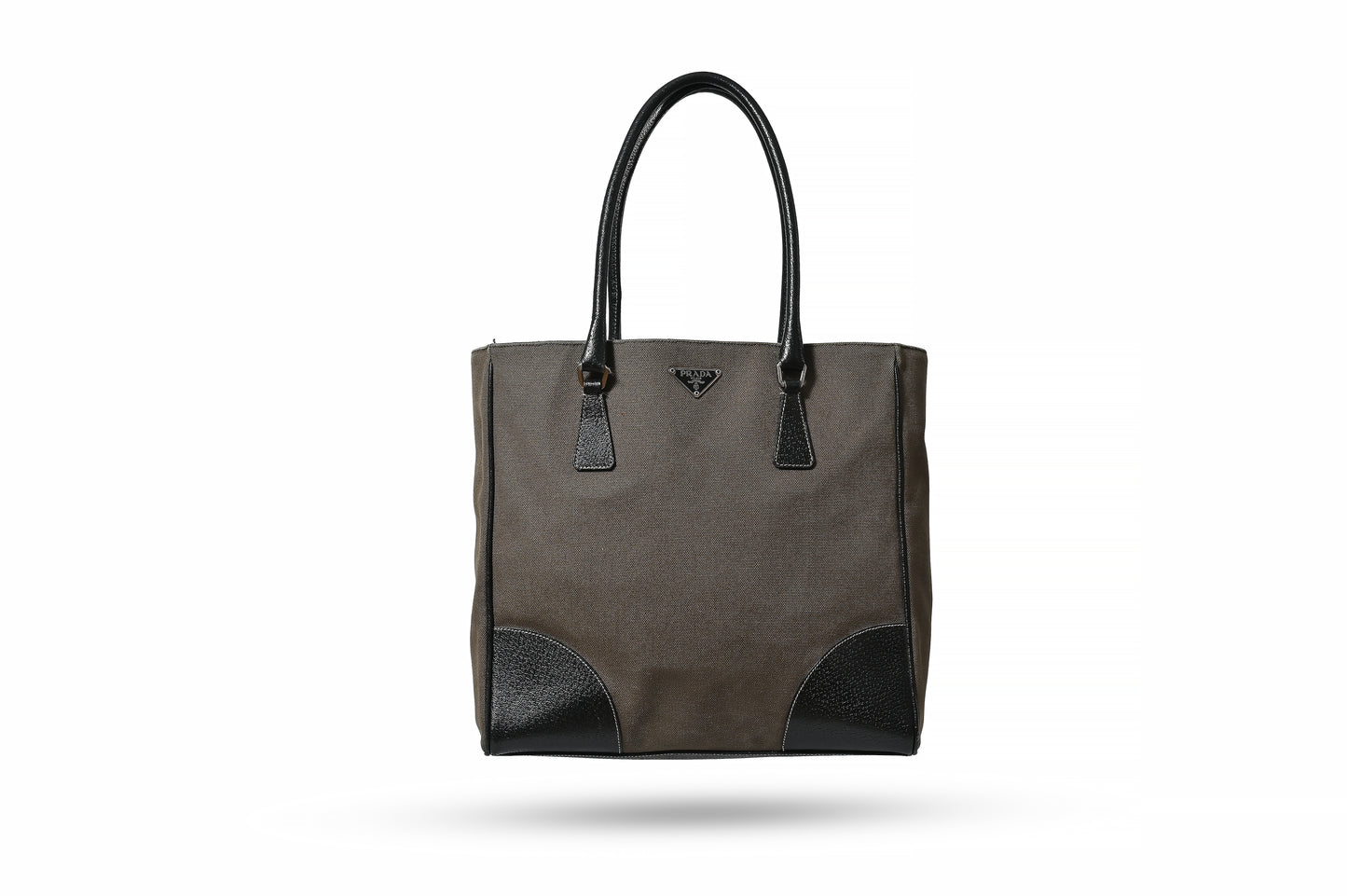 Prada Canvas Khaki Tote Bag