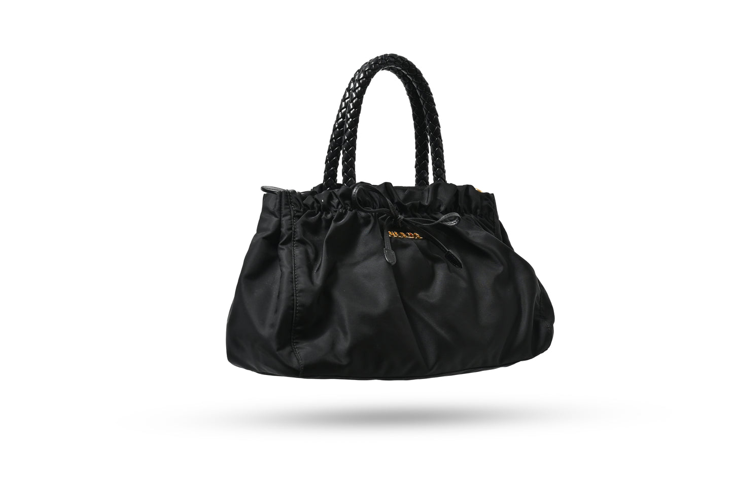 Prada Black Nylon Tessuto w\ Bow