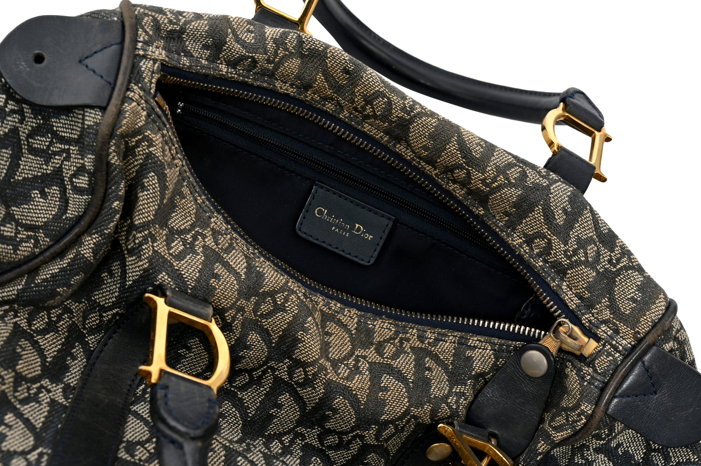 Dior Small Boston Blue Trotter Bag