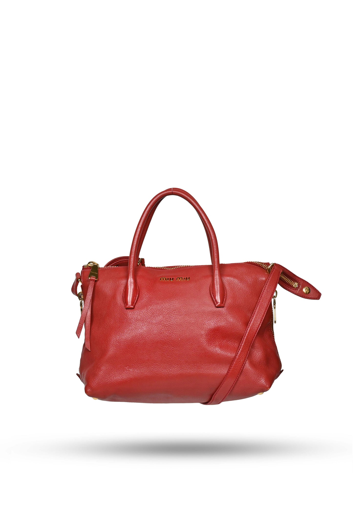 Miu Miu Madras 2Way Bag Red