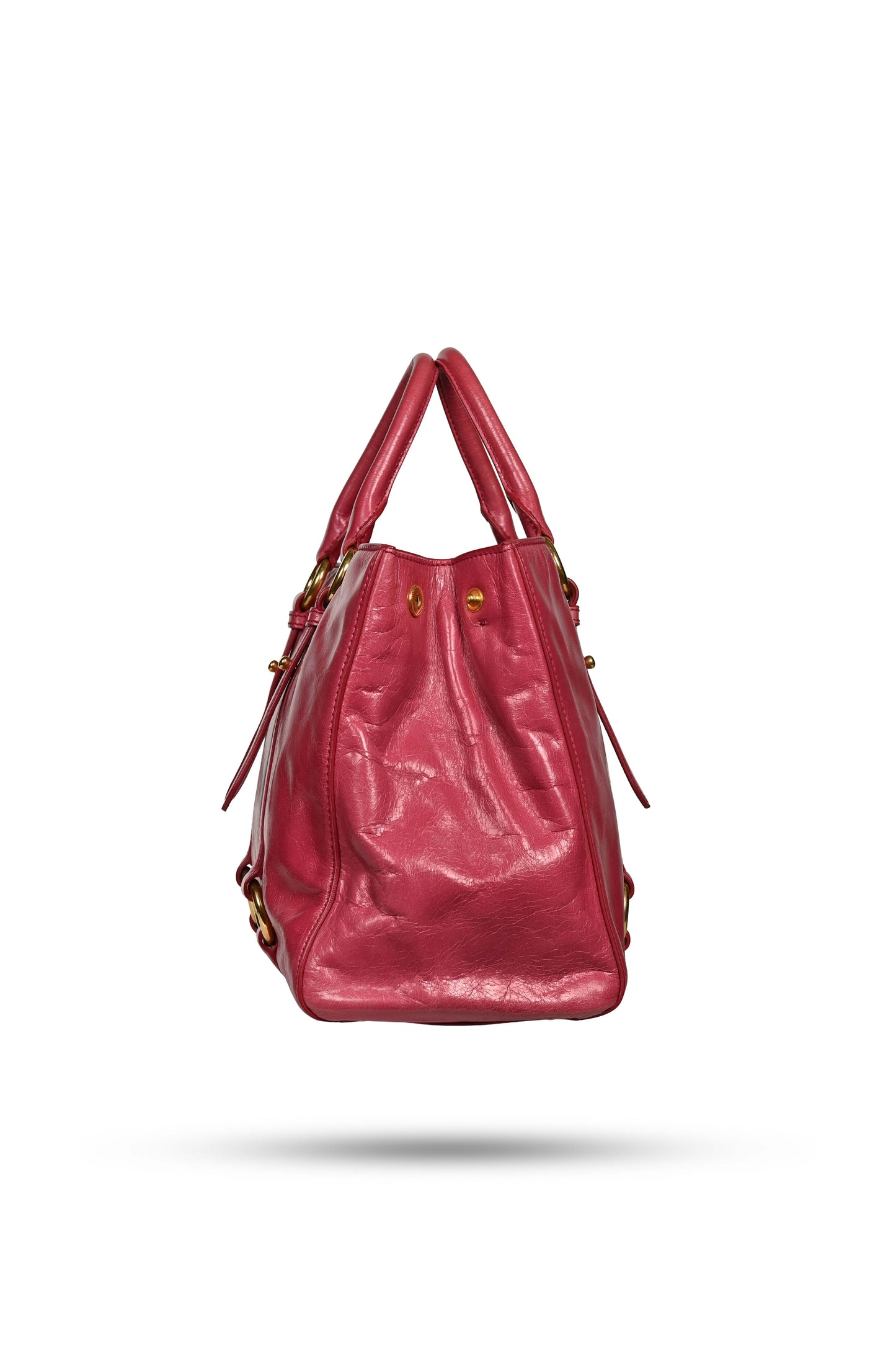 Miu Miu Vitello Shine Tote Bag Pink