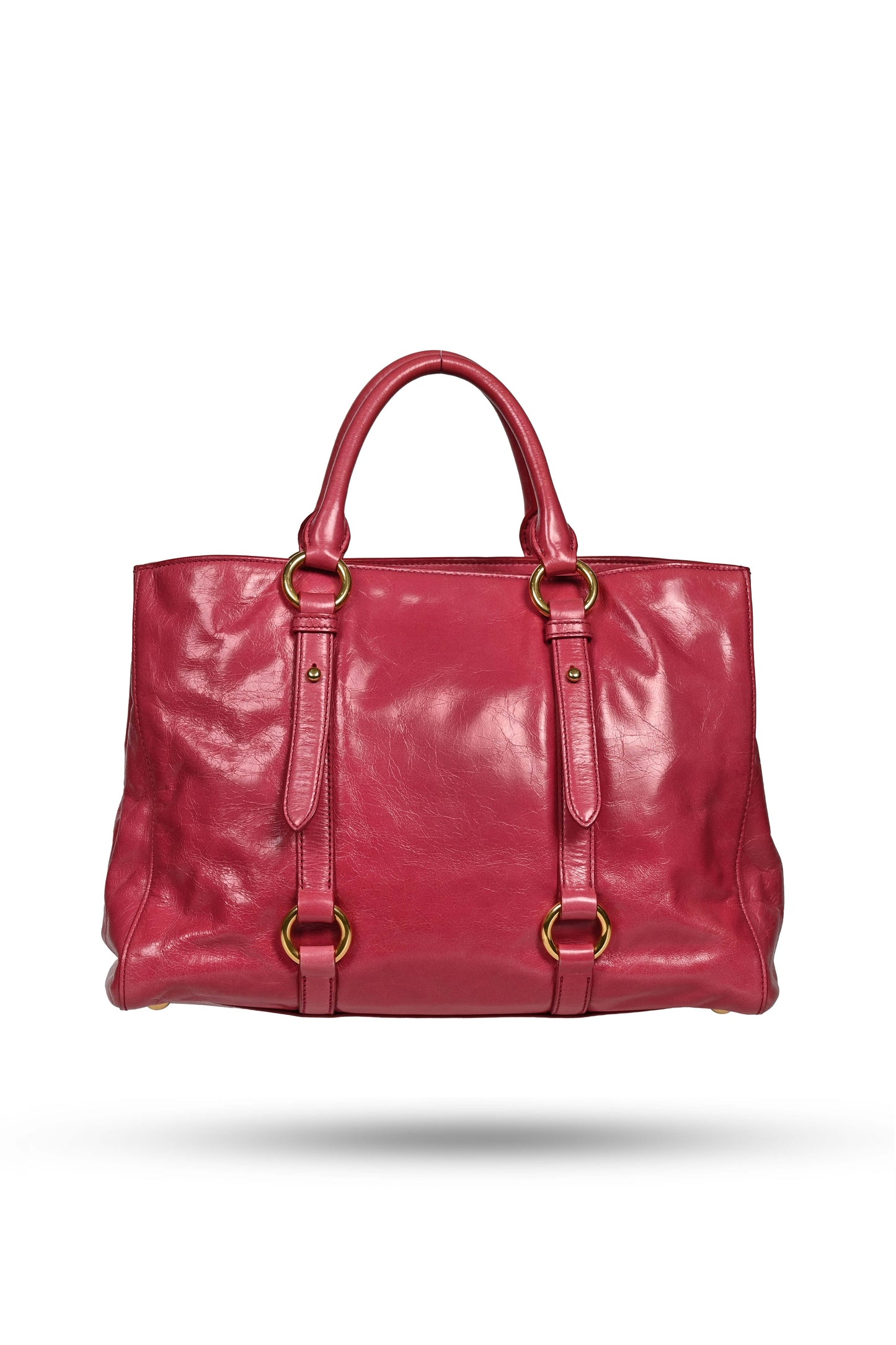 Miu Miu Vitello Shine Tote Bag Pink