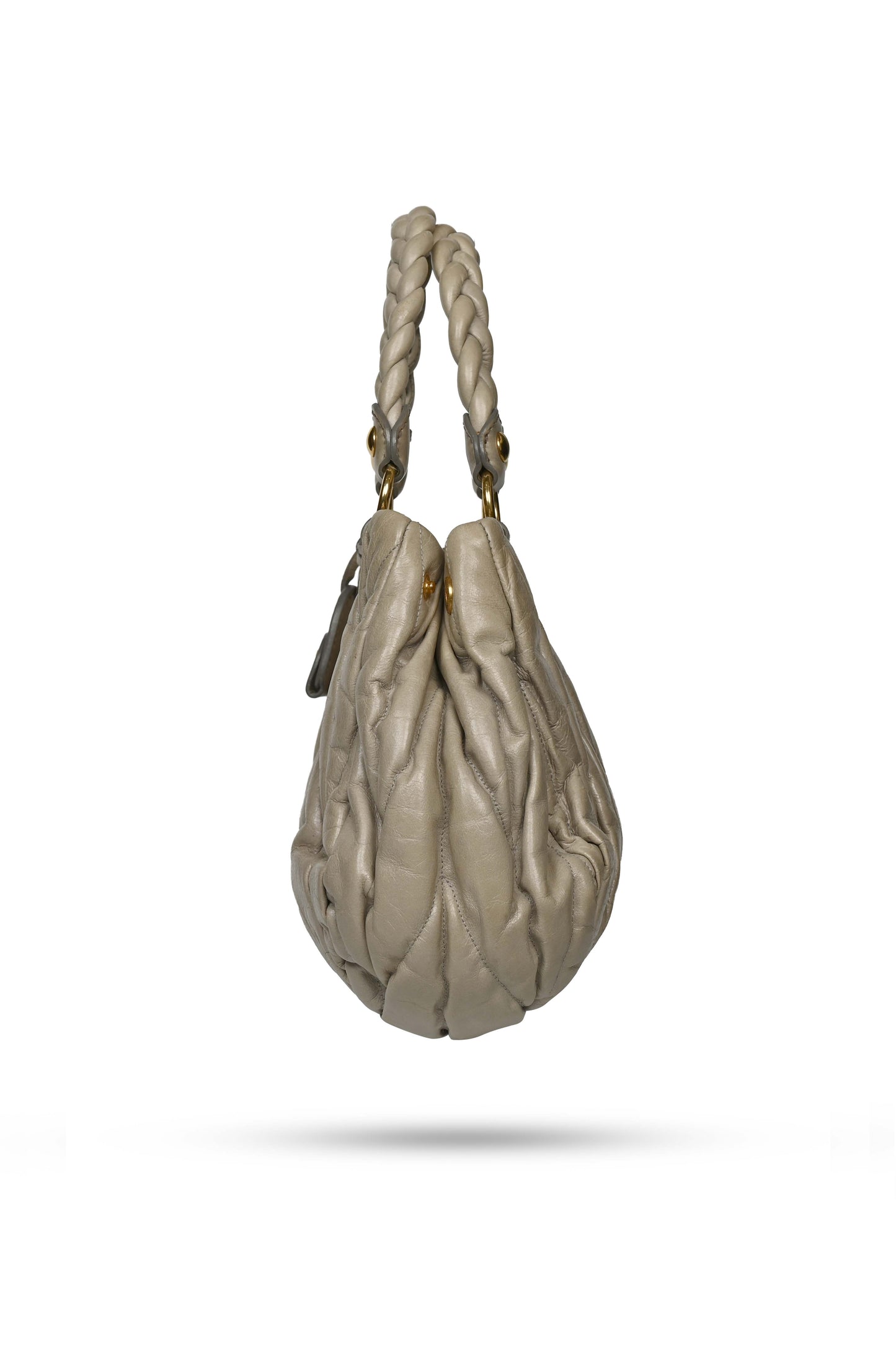 Miu Miu Mini Matelasse Coffer Sage
