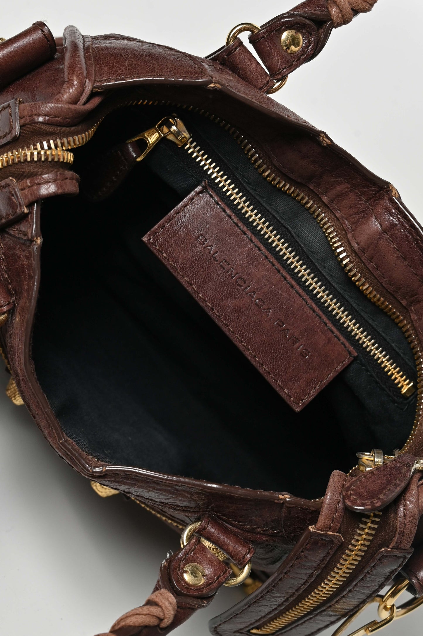 Balenciaga Mini City Bag Castagna Gold